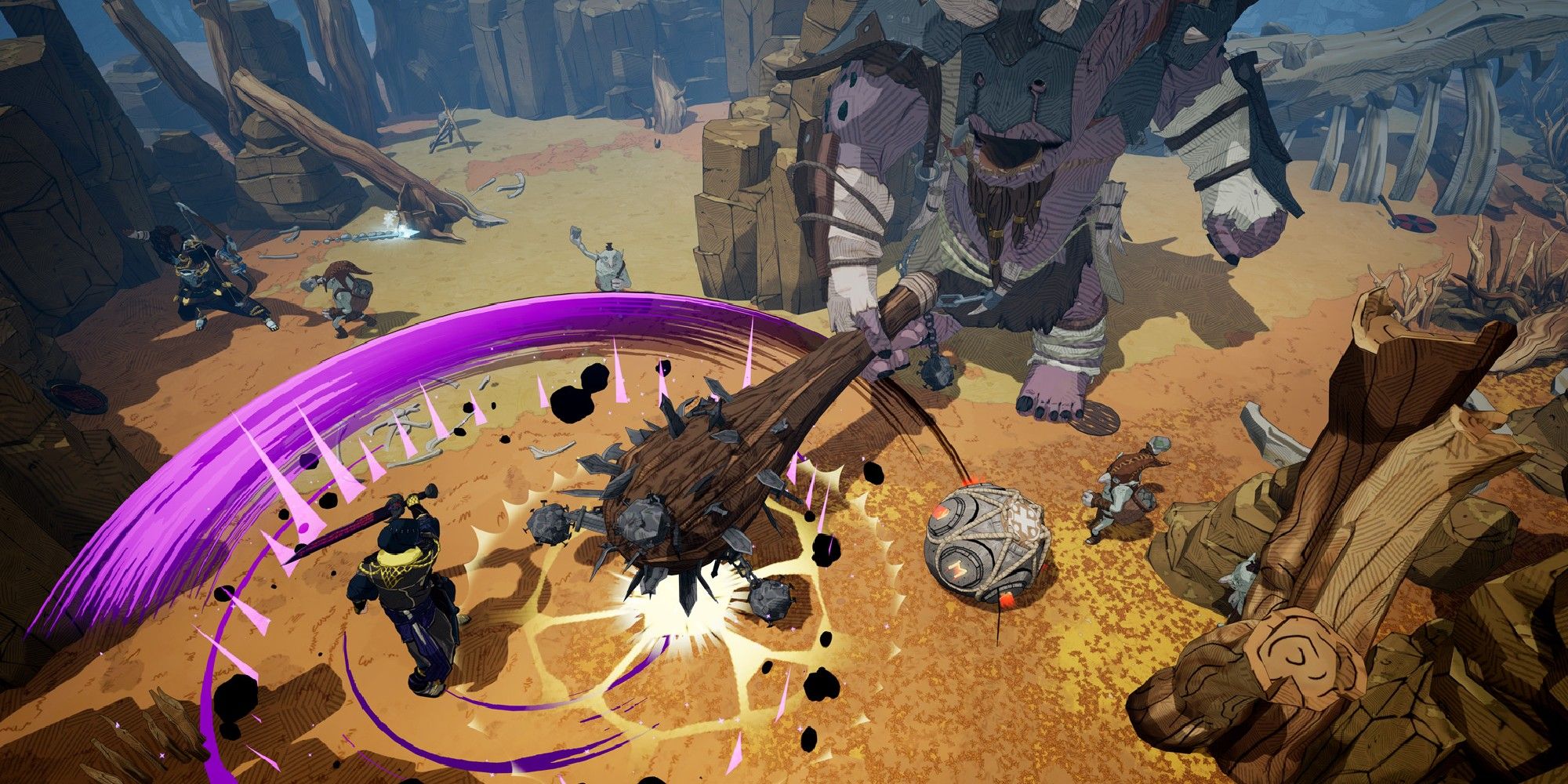 Tribes of Midgard Jotunn attacking with giant club