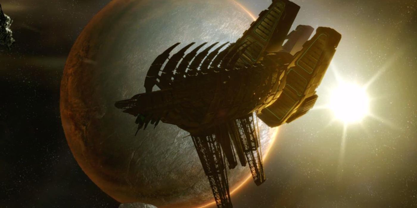 The Ishimura lies drifting through space in Dead Space