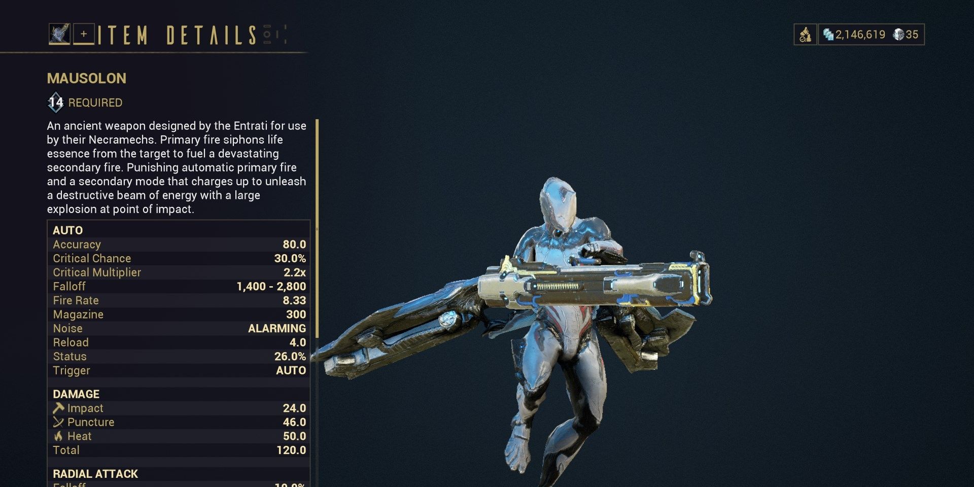 Warframe Mausolon