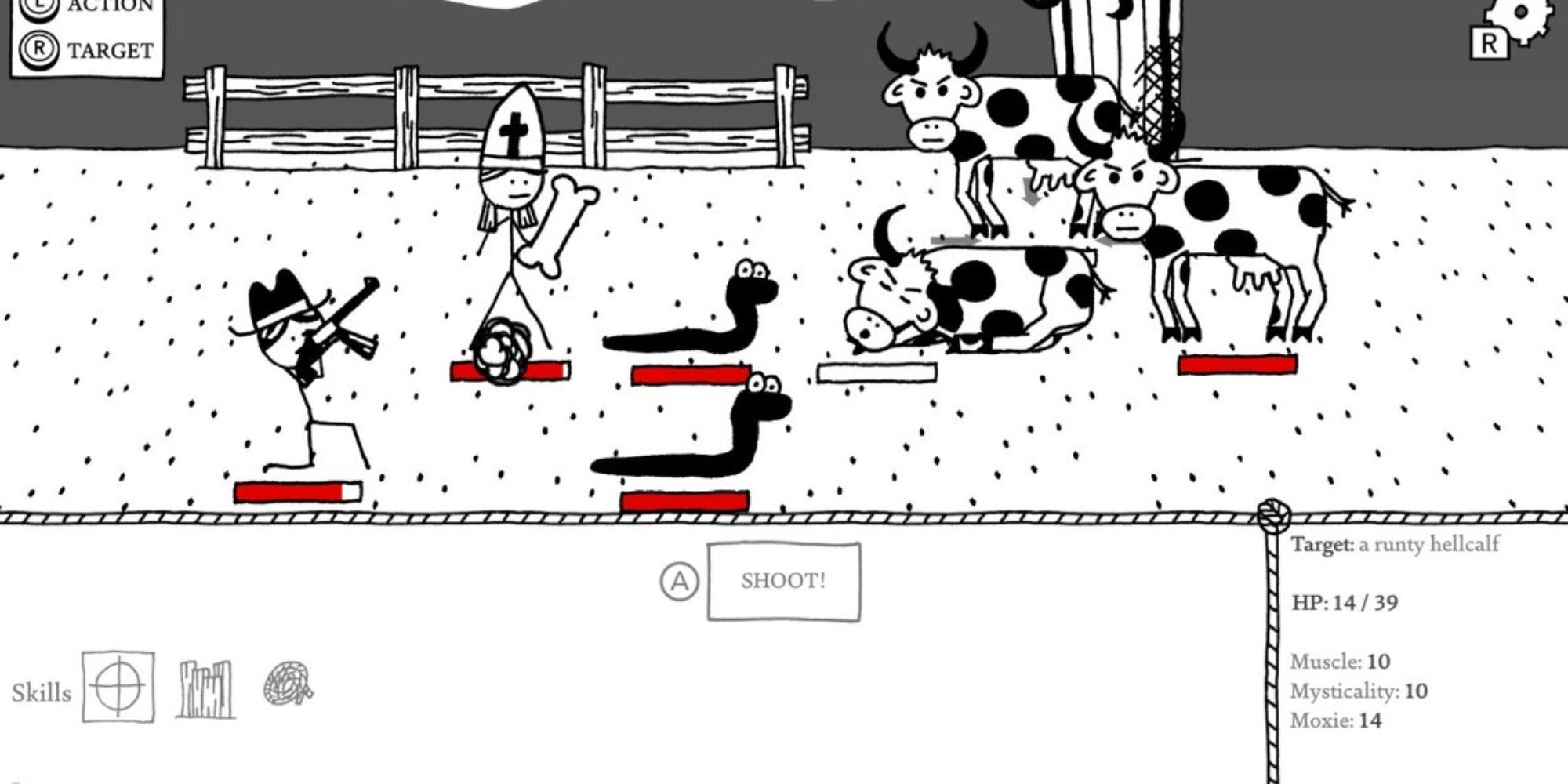 West of Loathing Cow Puncher Combat