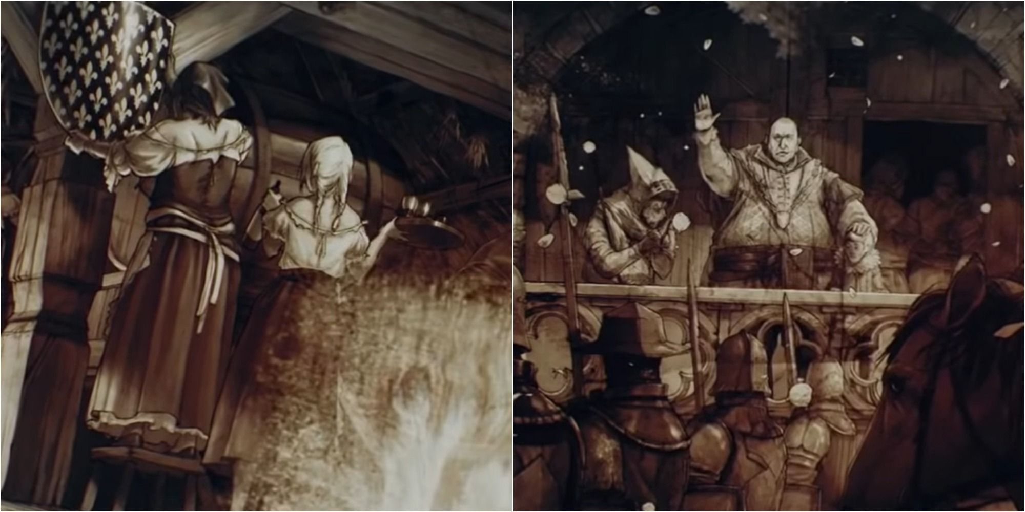Witcher 3 Split Image Of Two Endings
