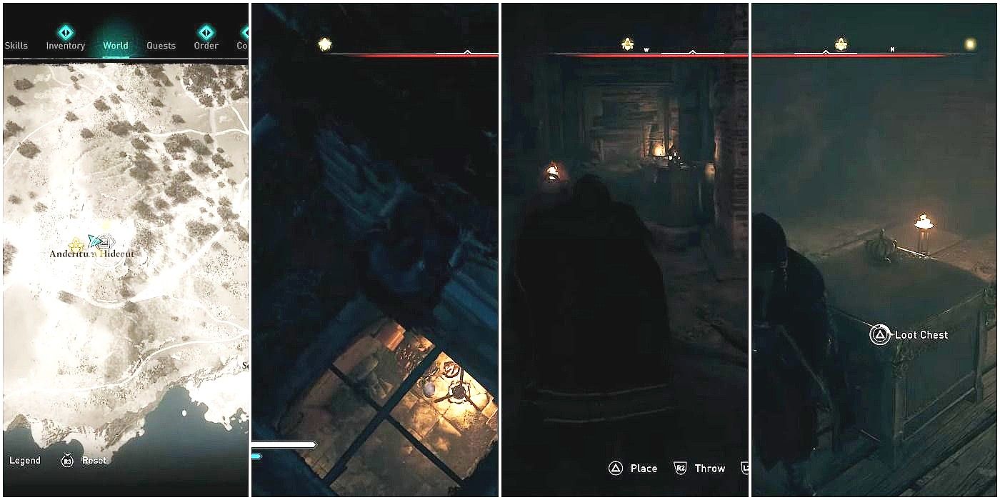 Split image of map and where to get Assassin's Creed Valhalla mentor's Vambrace