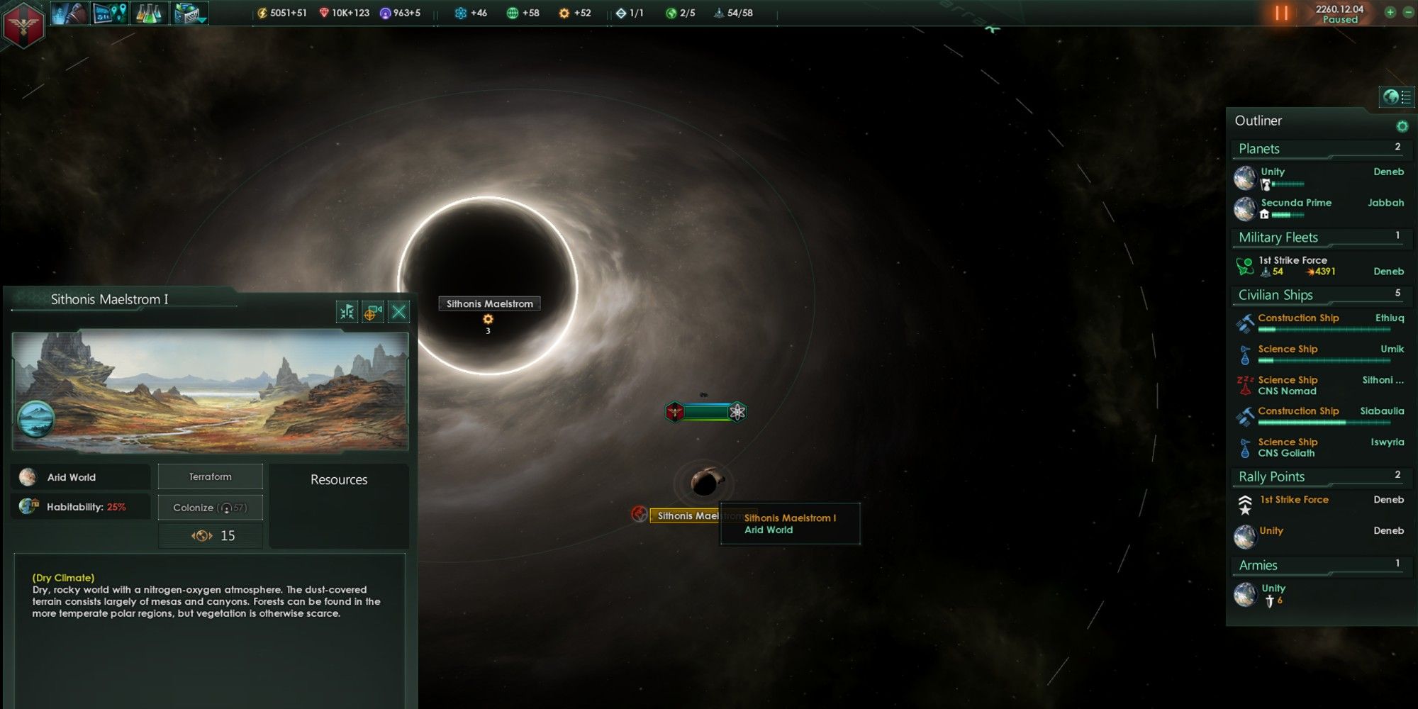 A planet located next to a black hole