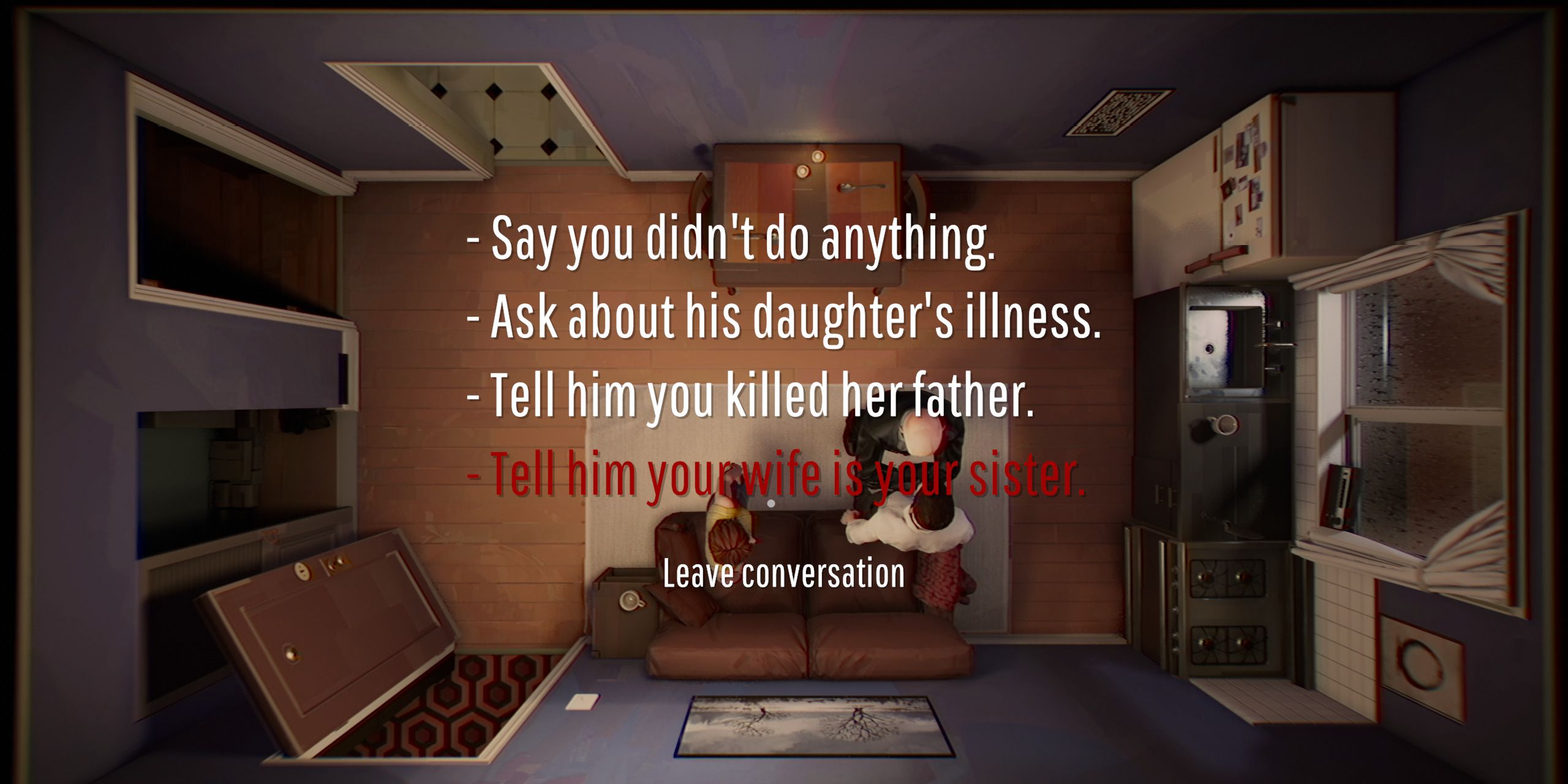 Confessing to the cop in Twelve Minutes