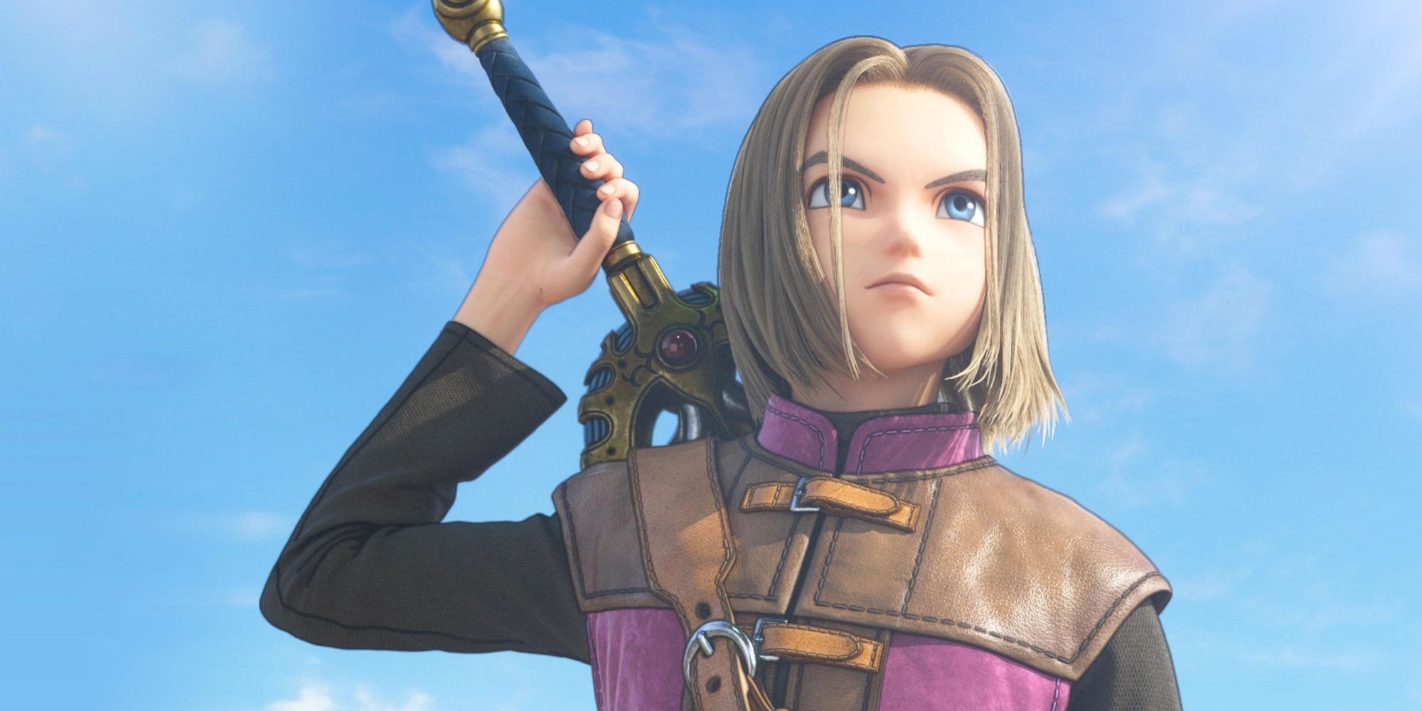 dragon quest xi the hero/the luminary reaching for sword