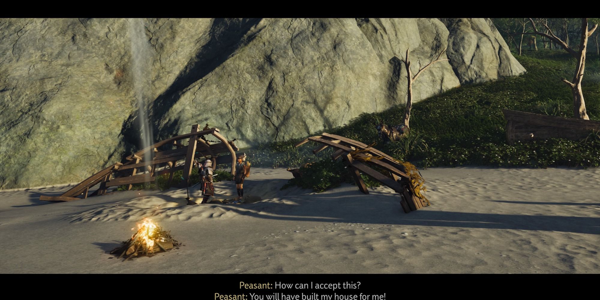 emotaro on beach talking to Jin