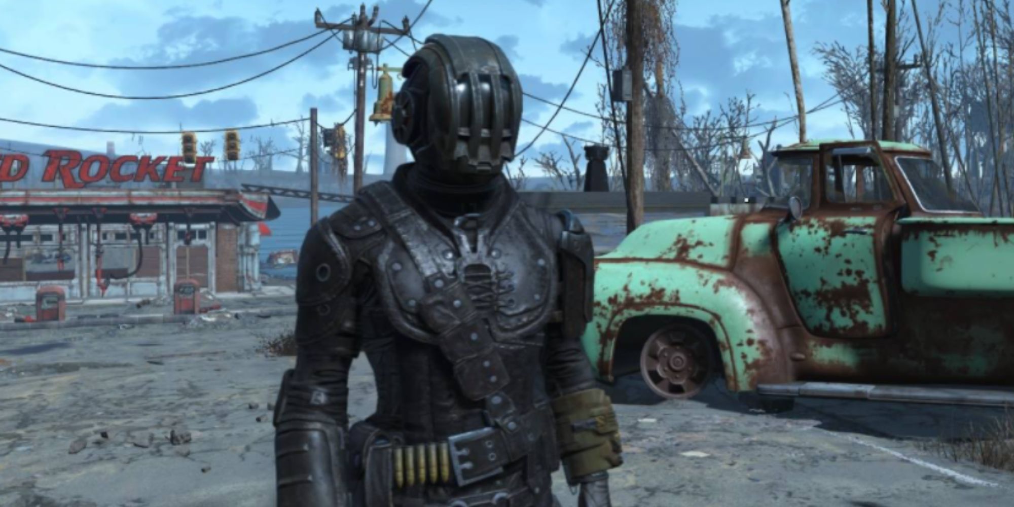 fallout 4 rust devil armor next to car