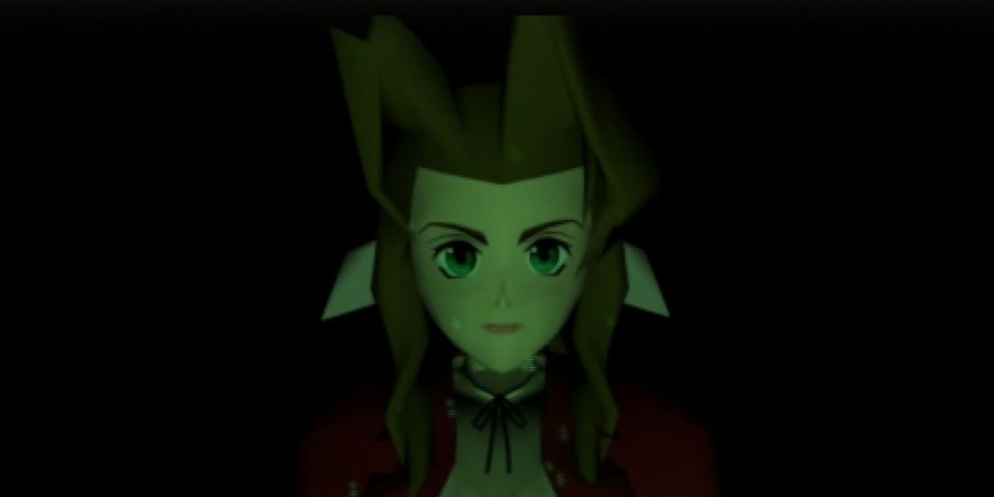 final fantasy vii opening scene of aerith's face