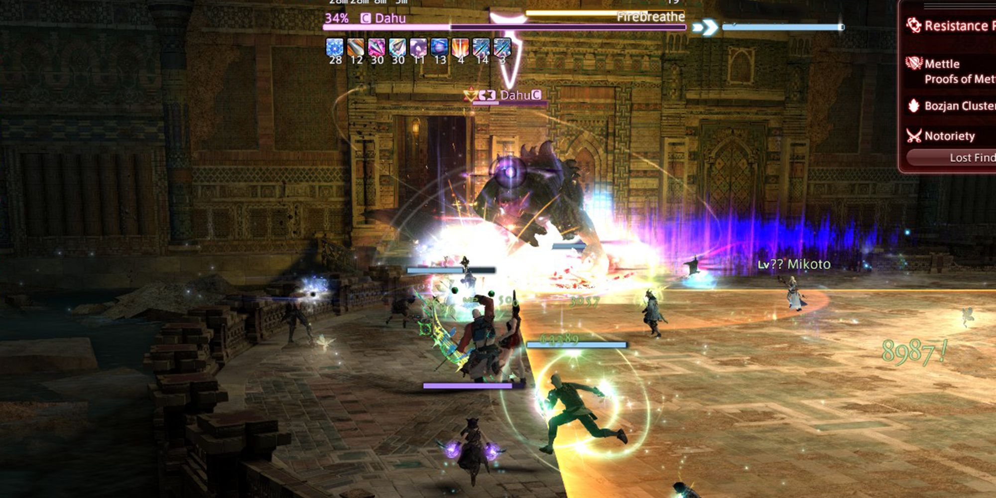 dahu using firebreathe in delubrum reginae