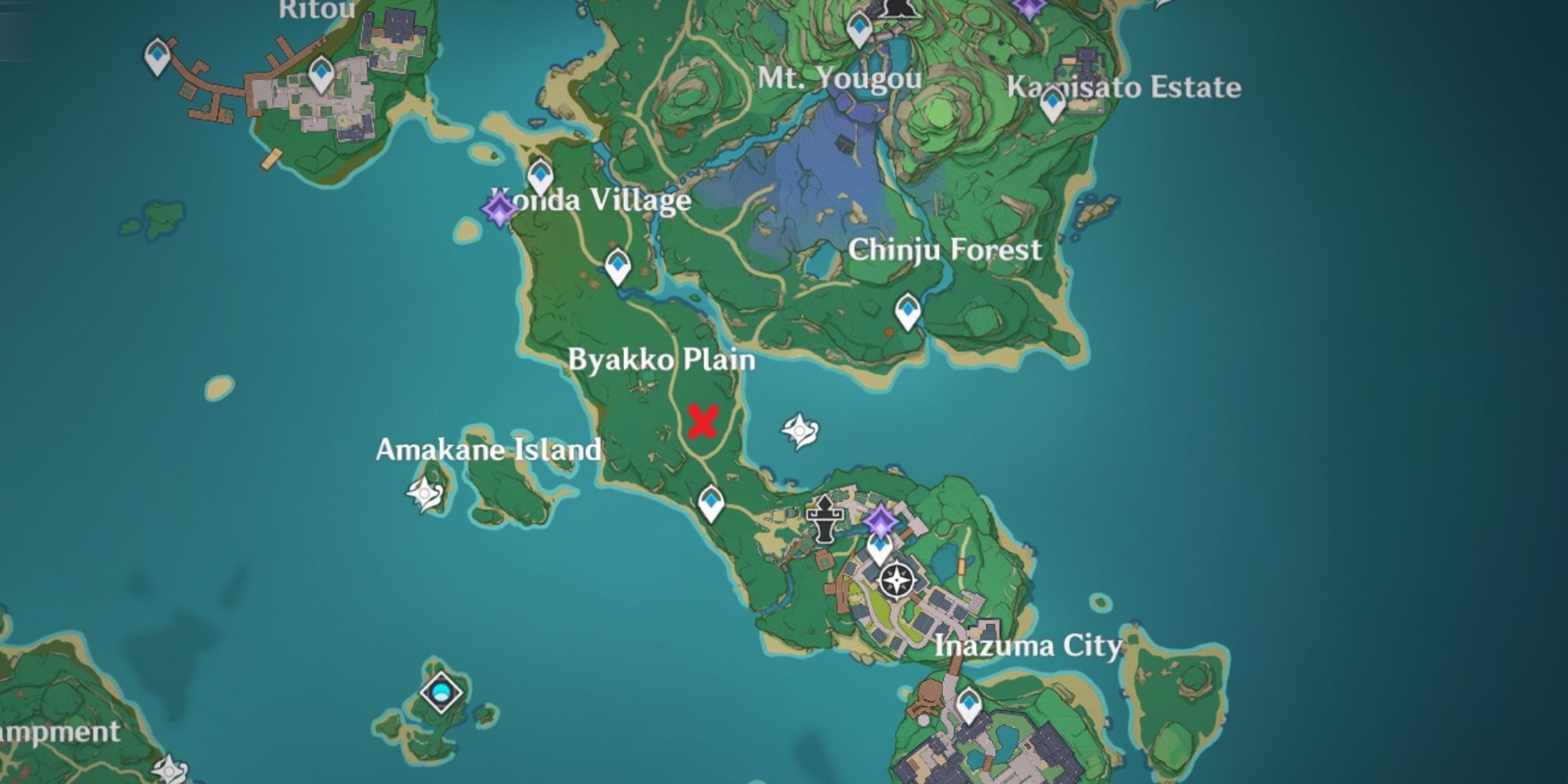 genshin impact crystalfly in inazuma byakko plain
