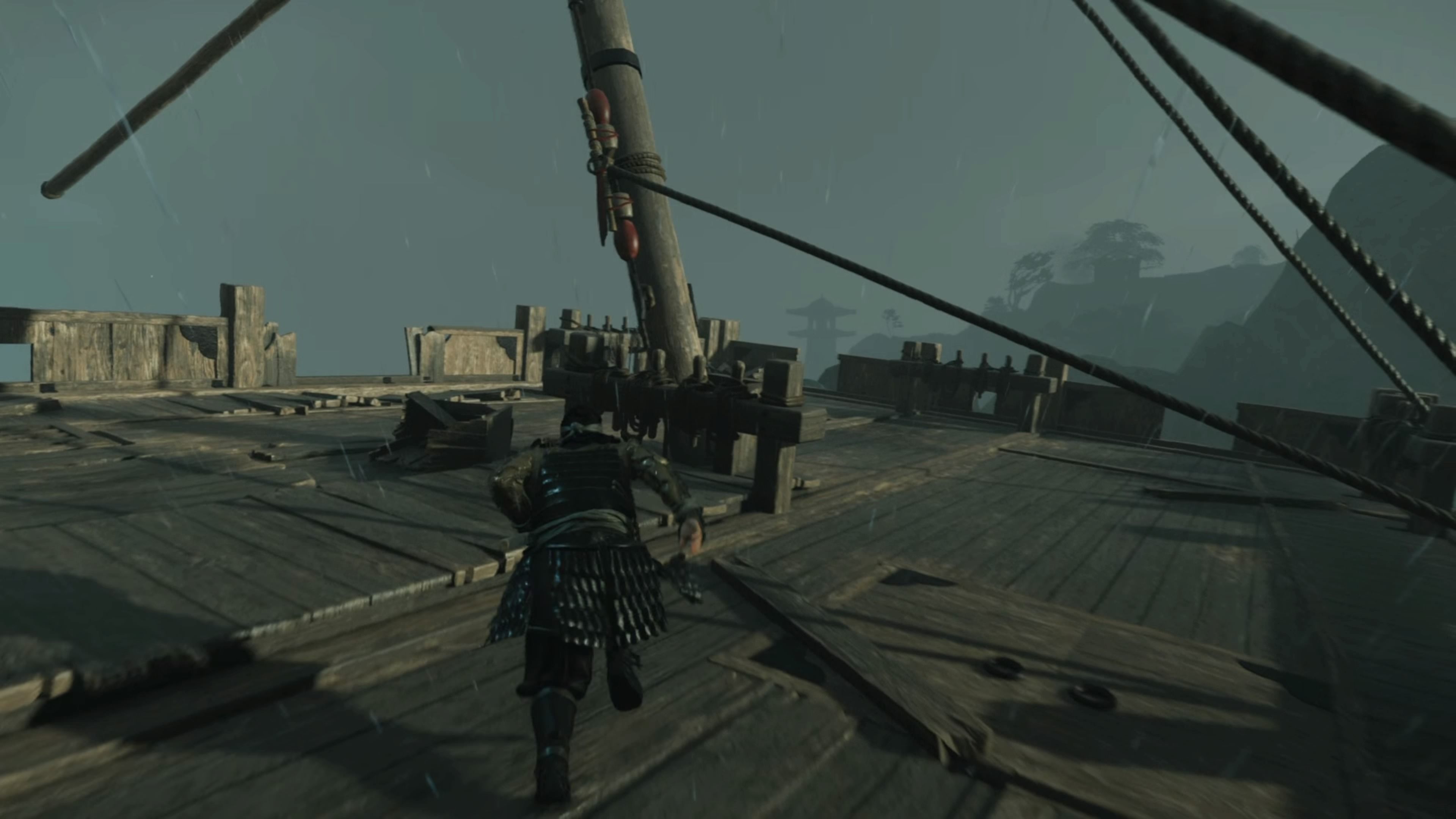 ghost of tsushima mast leaning