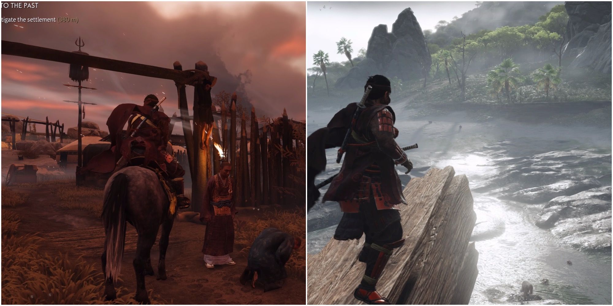 ghost of tsushima split image journey into the past quest