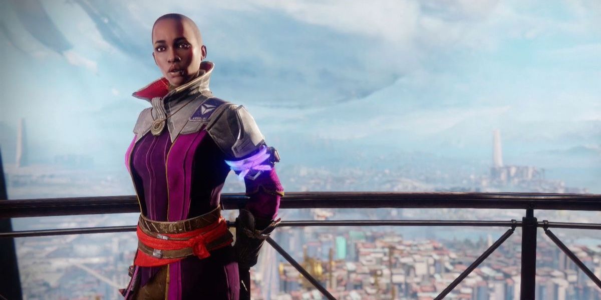 ikora rey standing by balcony on the Tower