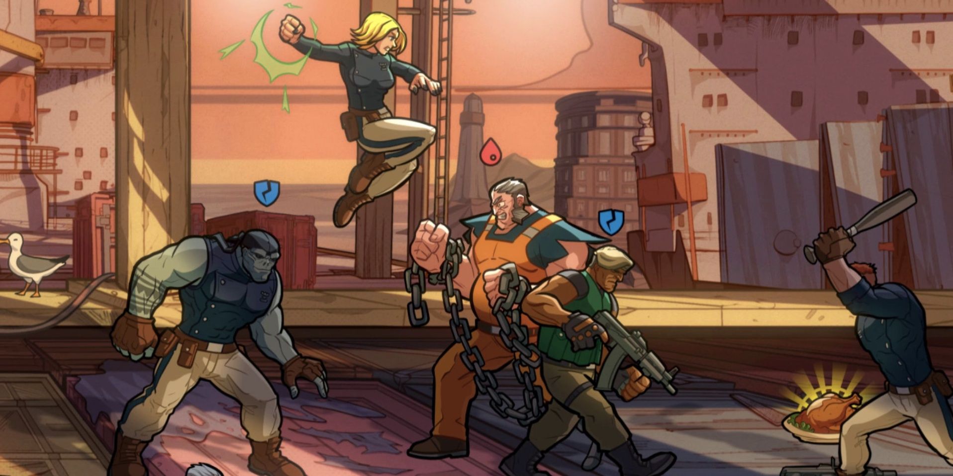 multiplayer dock fight in mayhem brawler