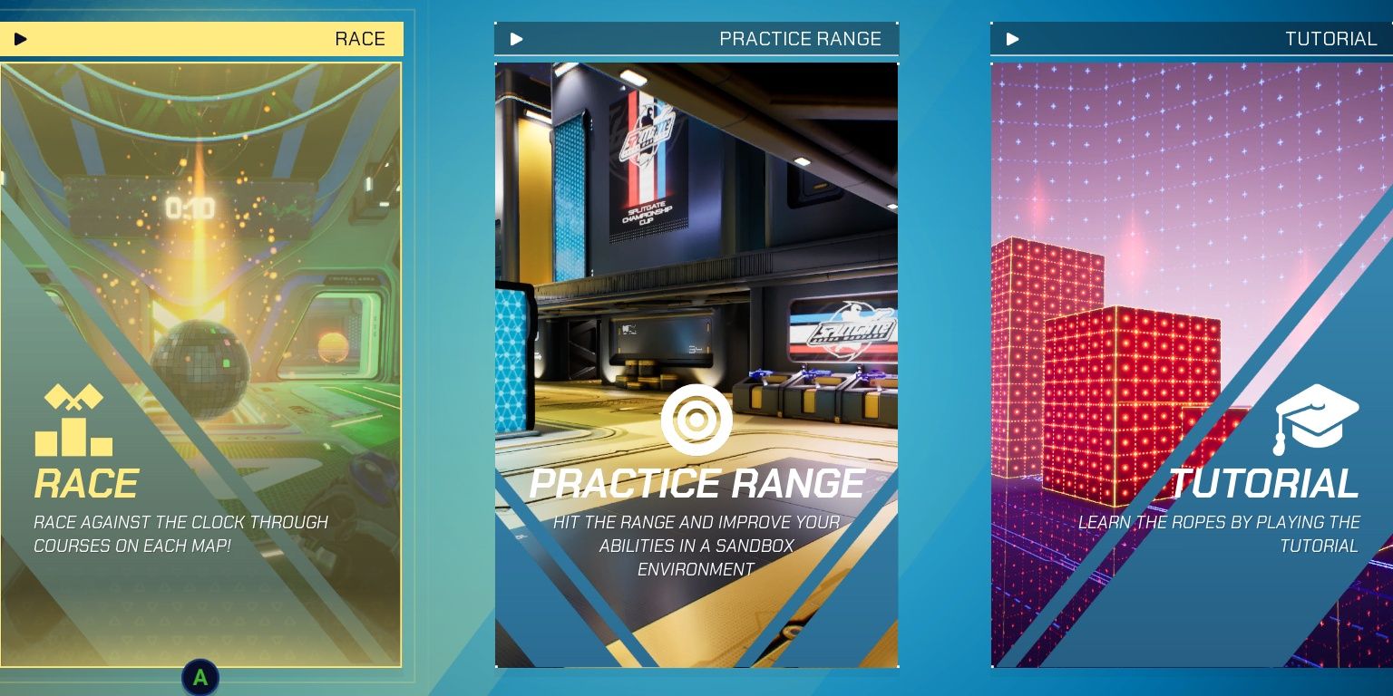 racing and practicing in splitgate