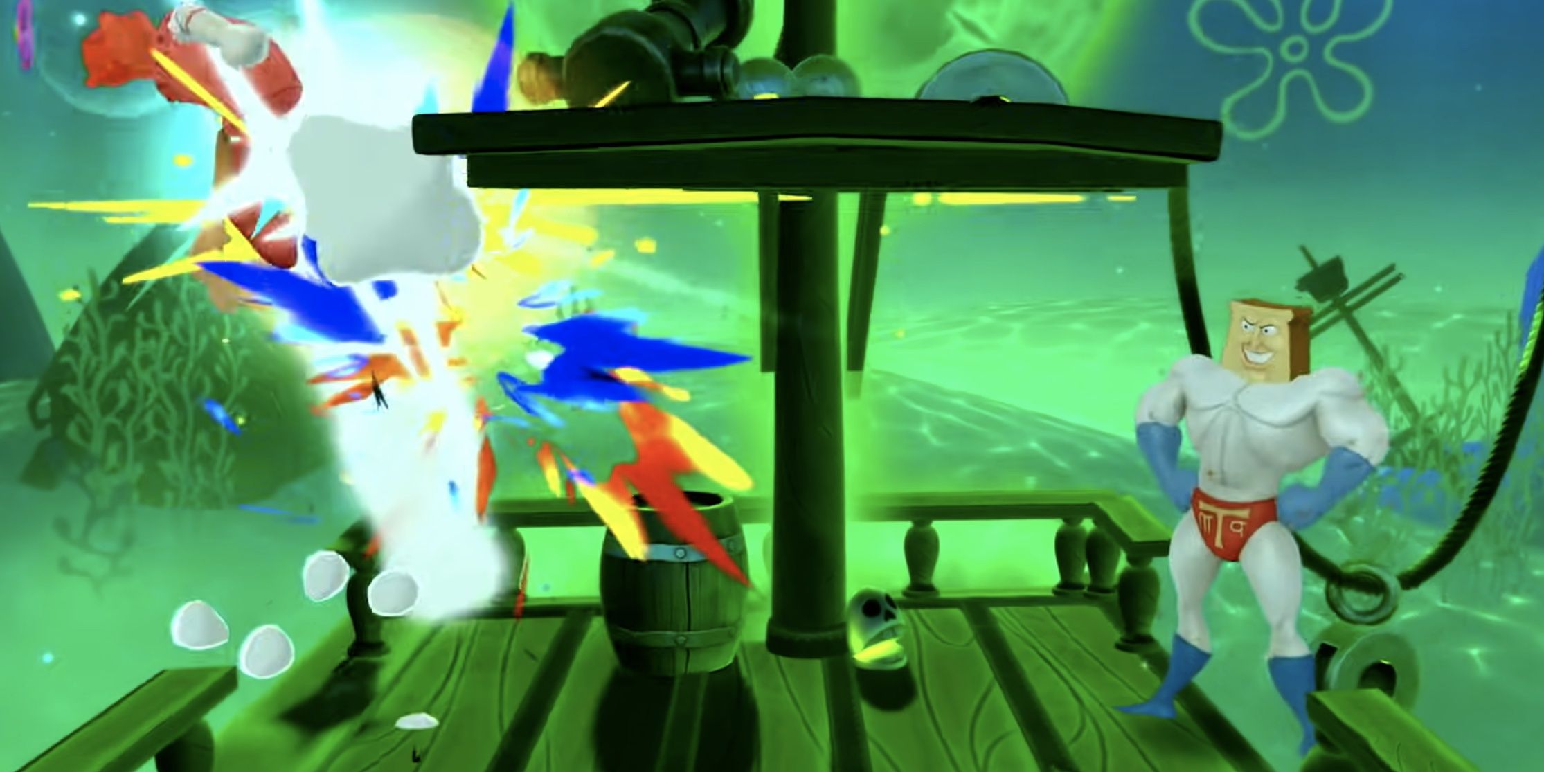 sandy and toastman in nickelodeon all stars brawl