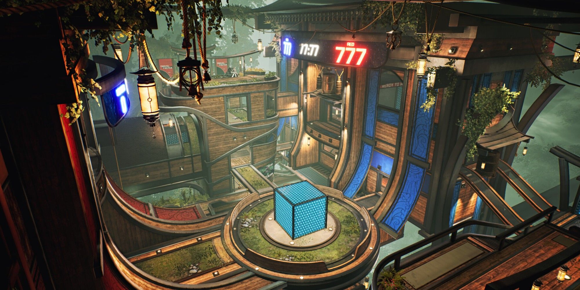overhead view of the Splitgate map
