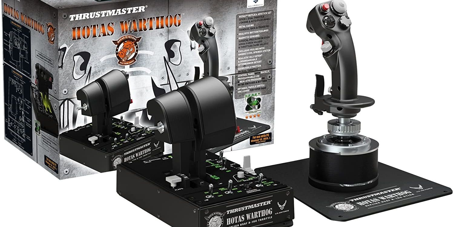 A product shot of the Thrustmaster HOTAS Warthog