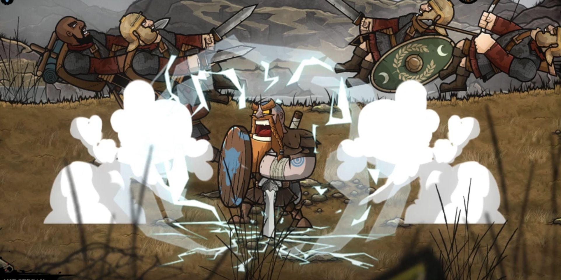 warrior battling in wulverblade