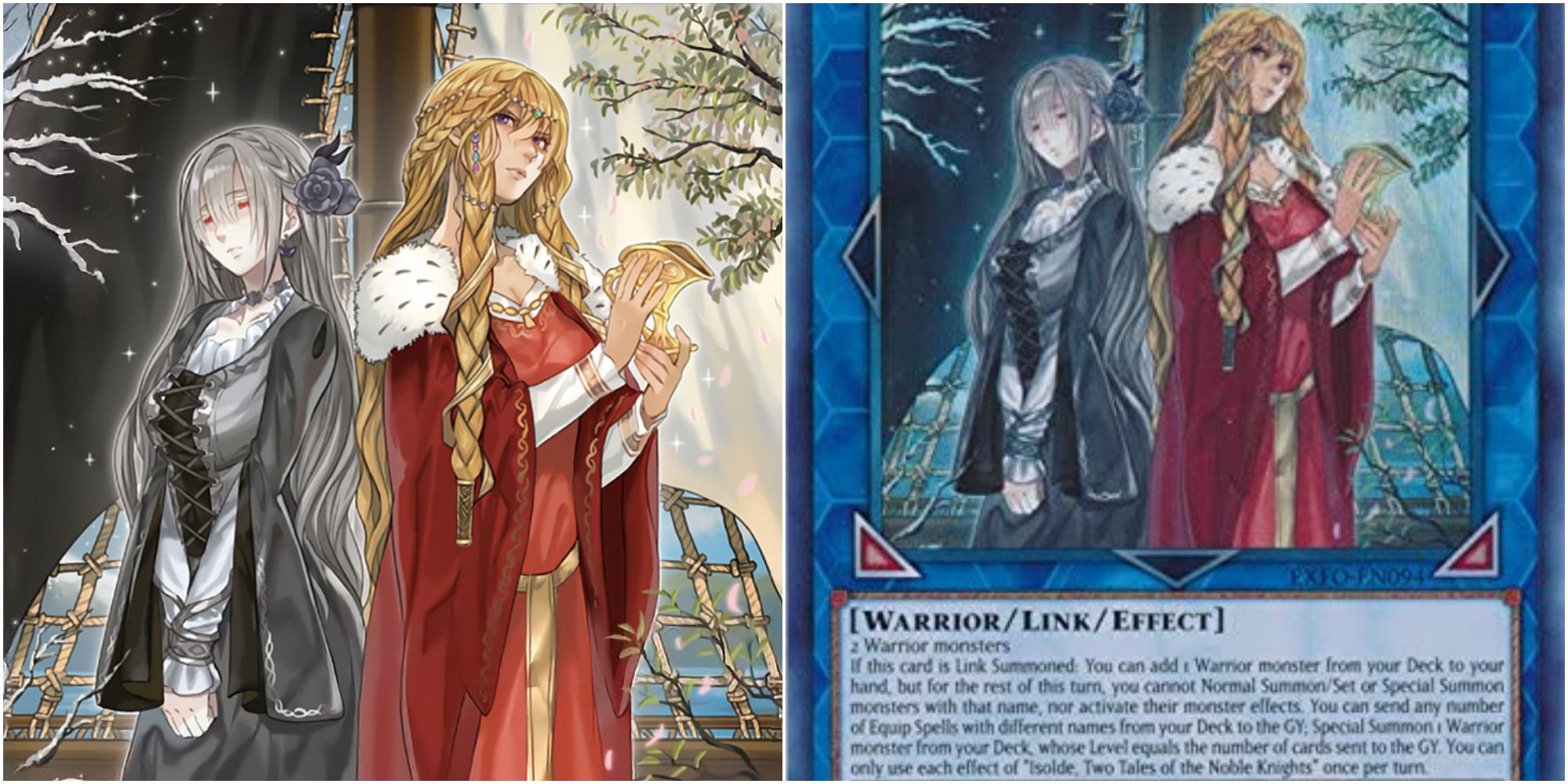 yugioh isolde two tales of the noble knight card art and text