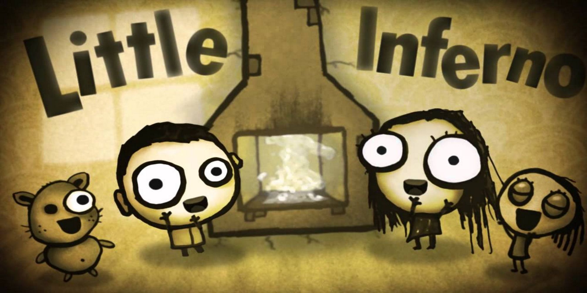 The Little Inferno trailer showing children burning things in the fireplace