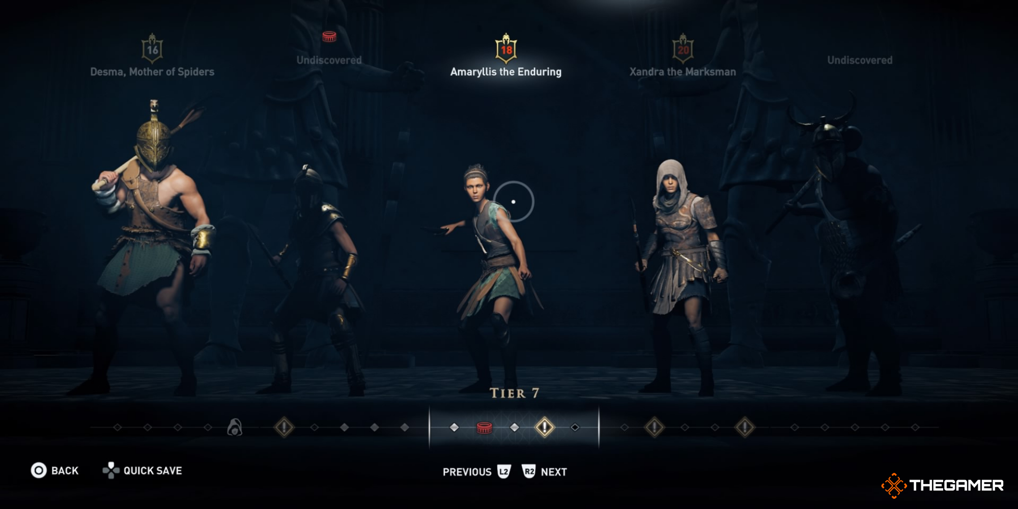 Assassin's Creed Odyssey - Mercenary menu
