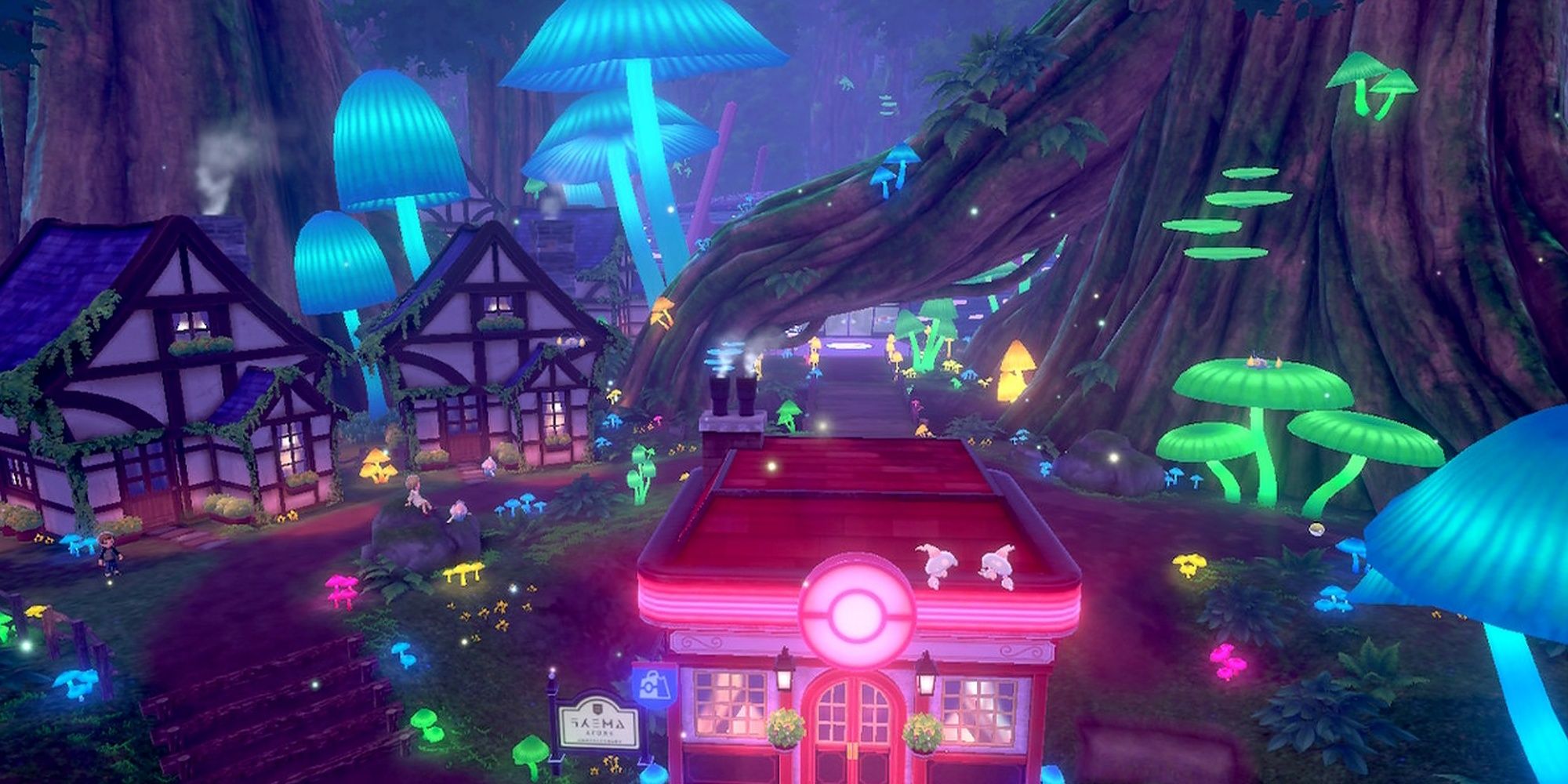 Ballonlea town mushrooms in Galar Pokemon Sword & Shield