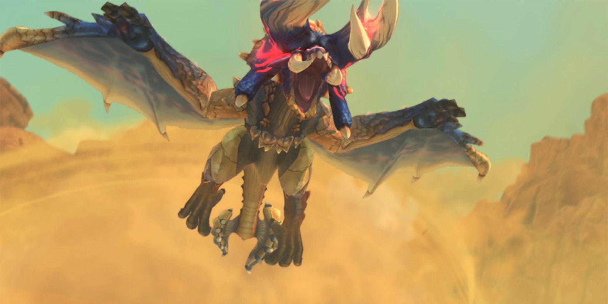 Action shot of rare Bloodbath Diablos from the game, Monster Hunter Stories 2: Wings of Ruin