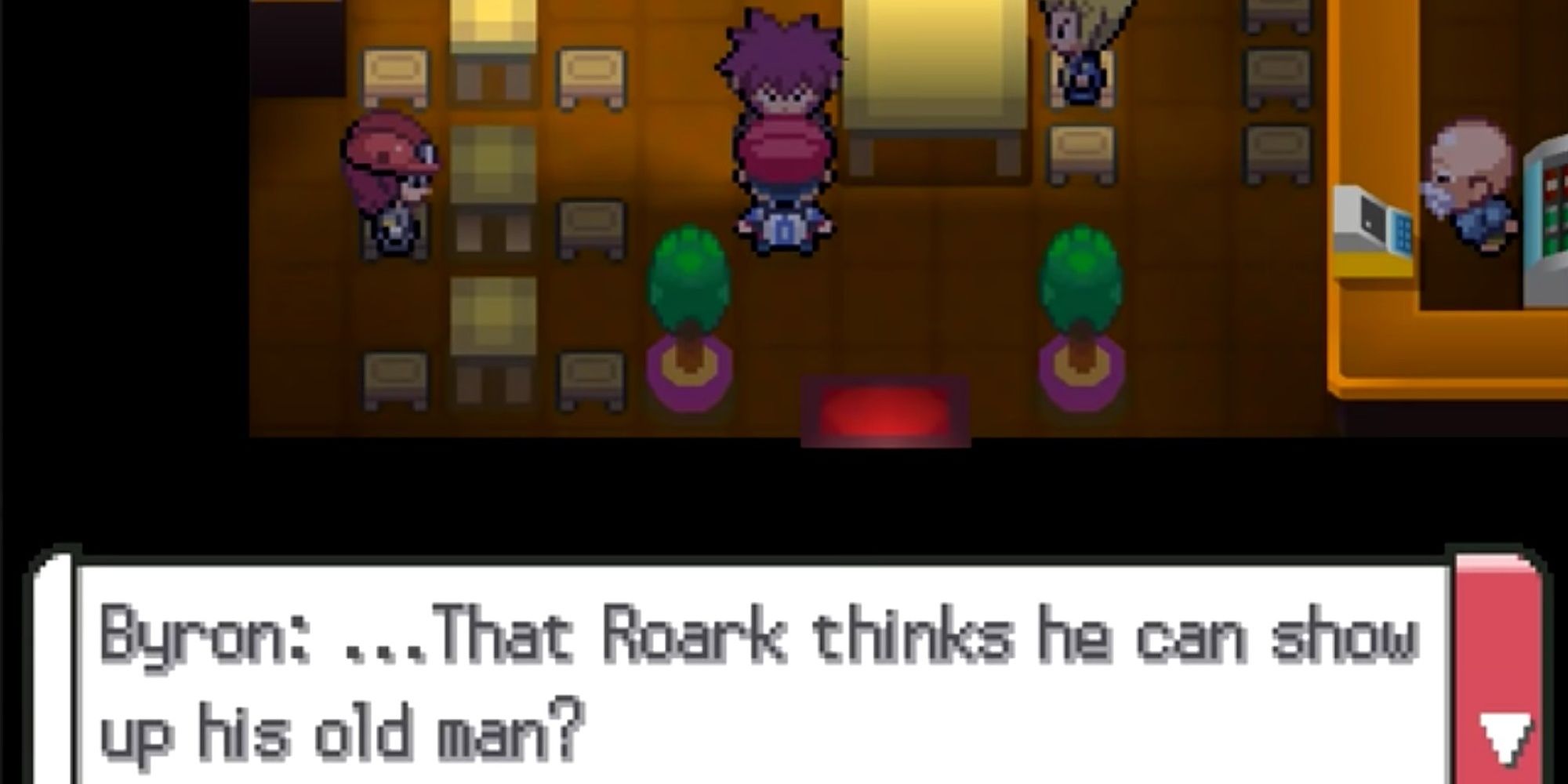 Byron talking about Roark in Pokemon Platinum Battleground
