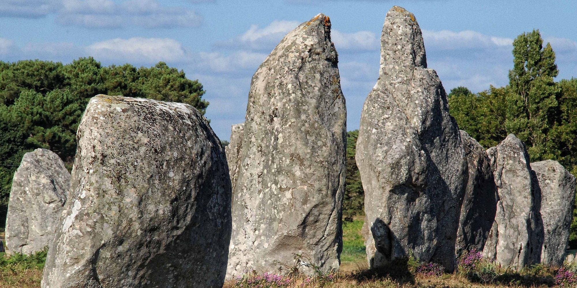 Stone megaliths in Carnac, France