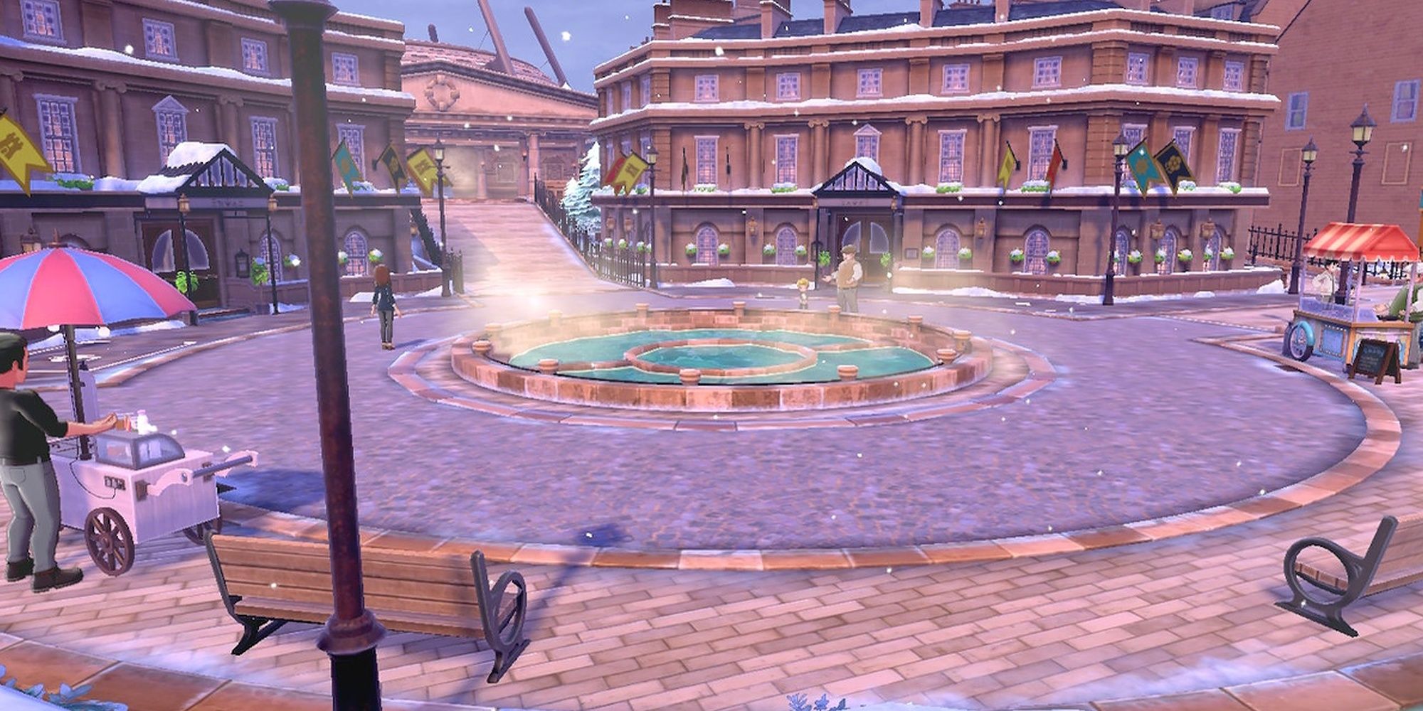 Circhester city centre in Galar Pokemon Sword & Shield