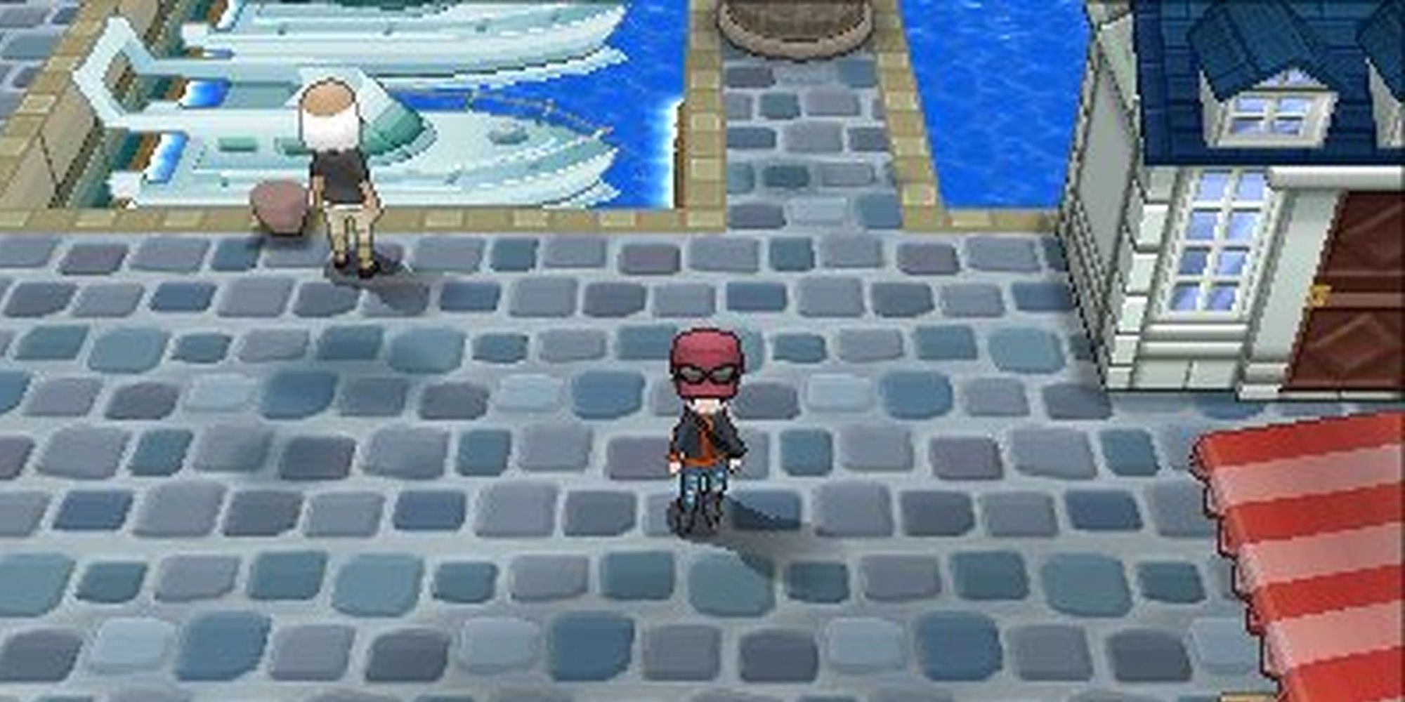 Coumarine City and Calem in Pokemon X & Y