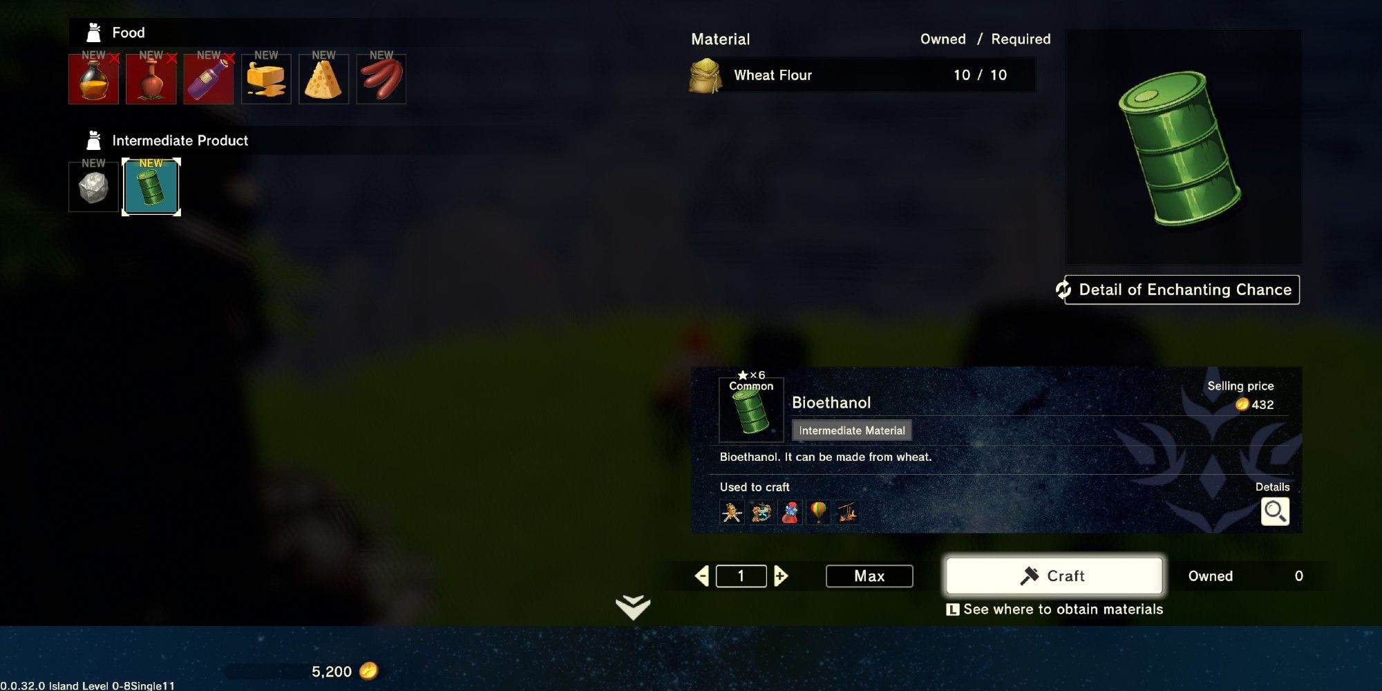 Craftopia Bioethanol Crafting Recipe