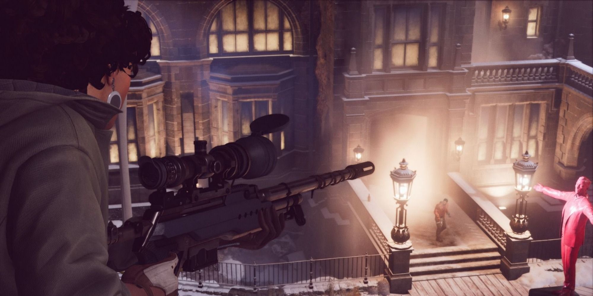 Julianna sniping Colt in Deathloop