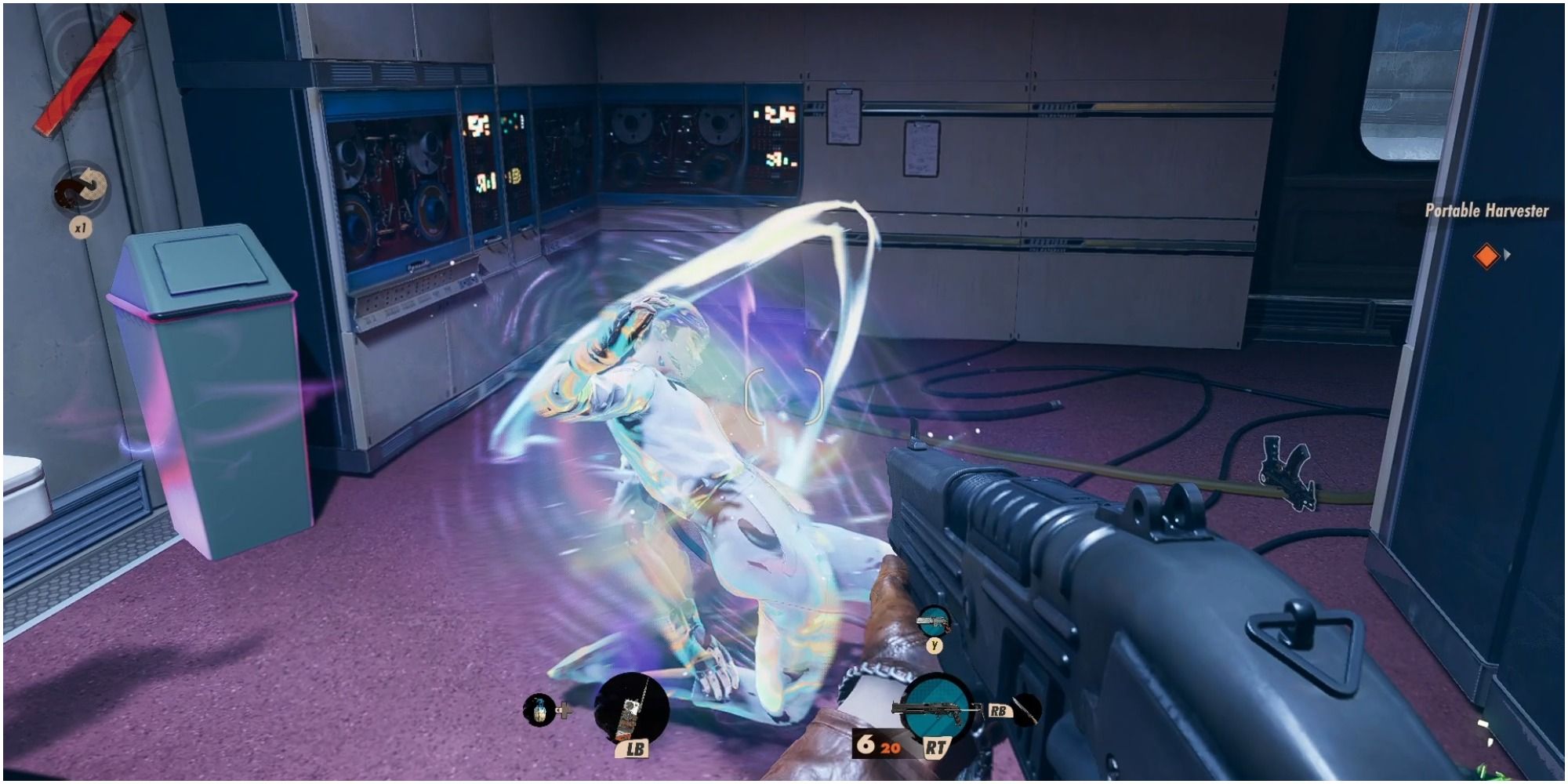 Deathloop Looking At the Body Of Wenjie Before Harvesting Her Residuum