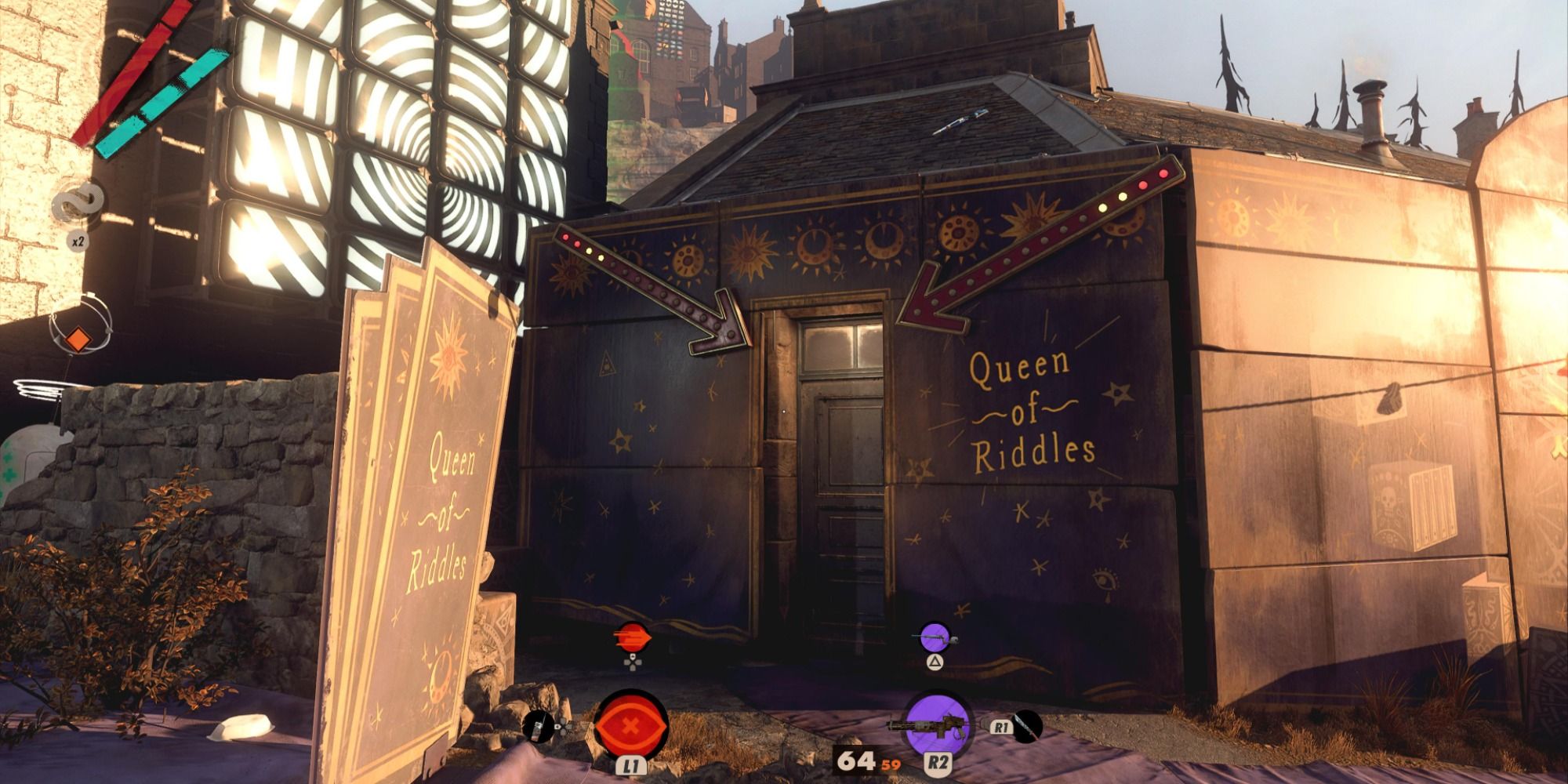 The Queen of Riddles building in the District of Karl's Bay in Deathloop