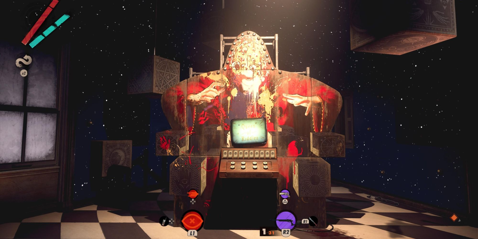 The Yerhva Machine within the Queen of Riddles in Deathloop
