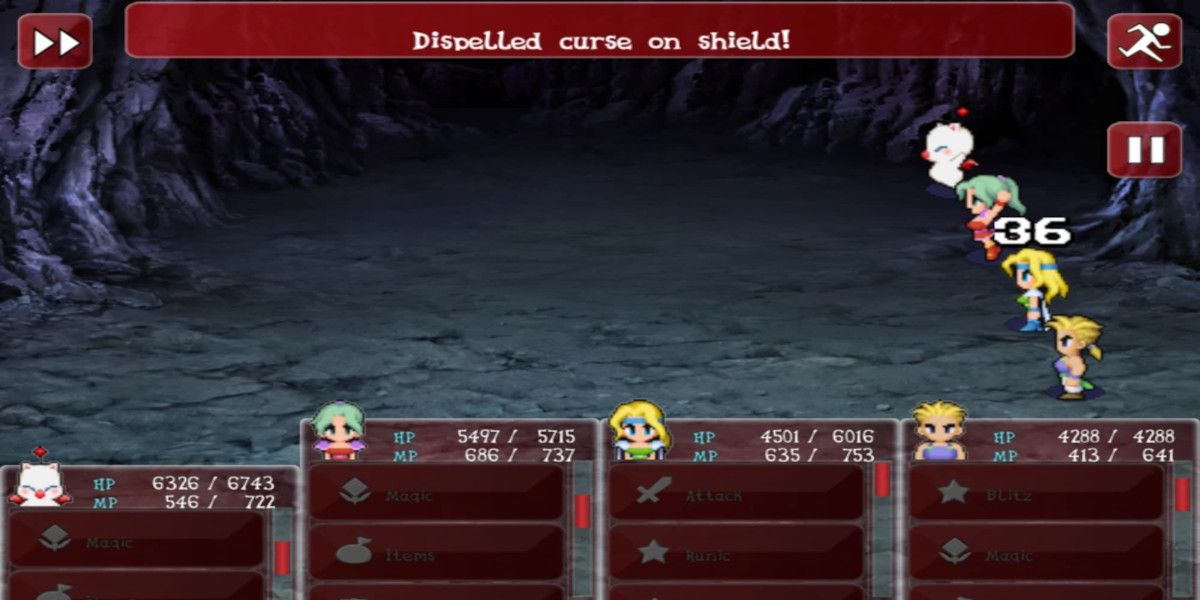 The cursed shield has its curse dispelled