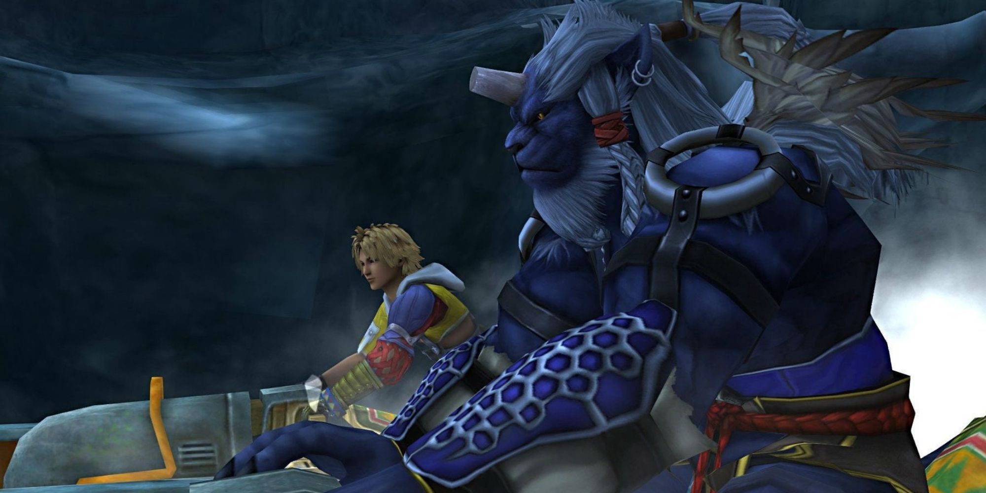 FFX kimahri and tidus on vehicles