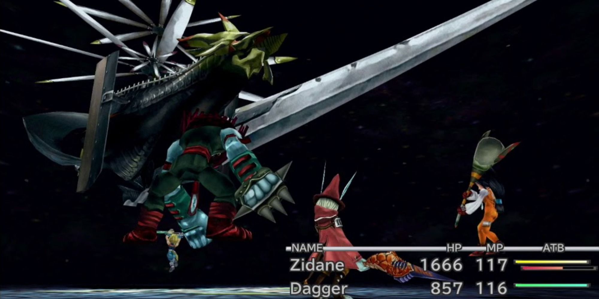 The boss fight against Ark in Final Fantasy 9