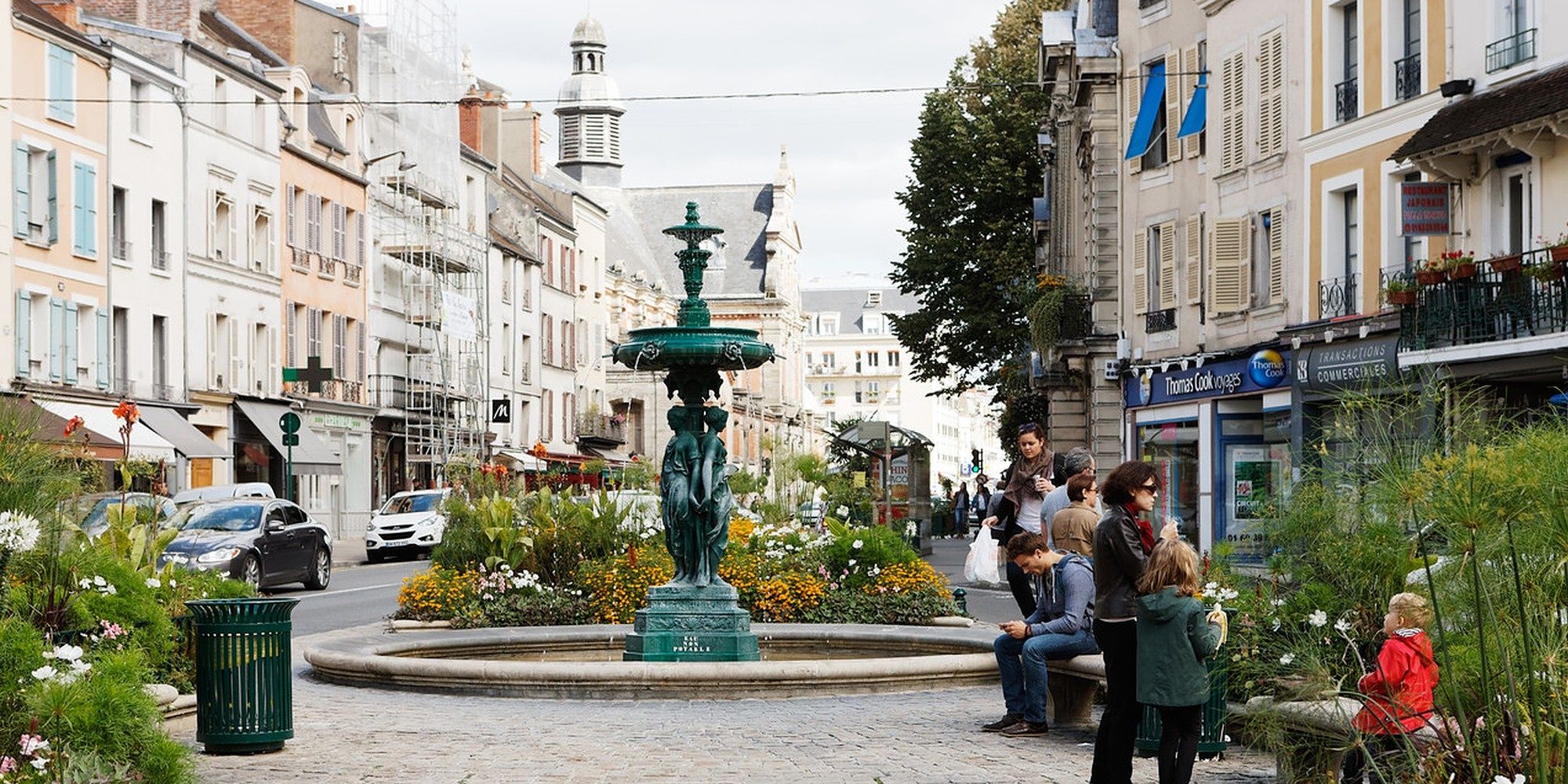 Town of Fontainebleau in France