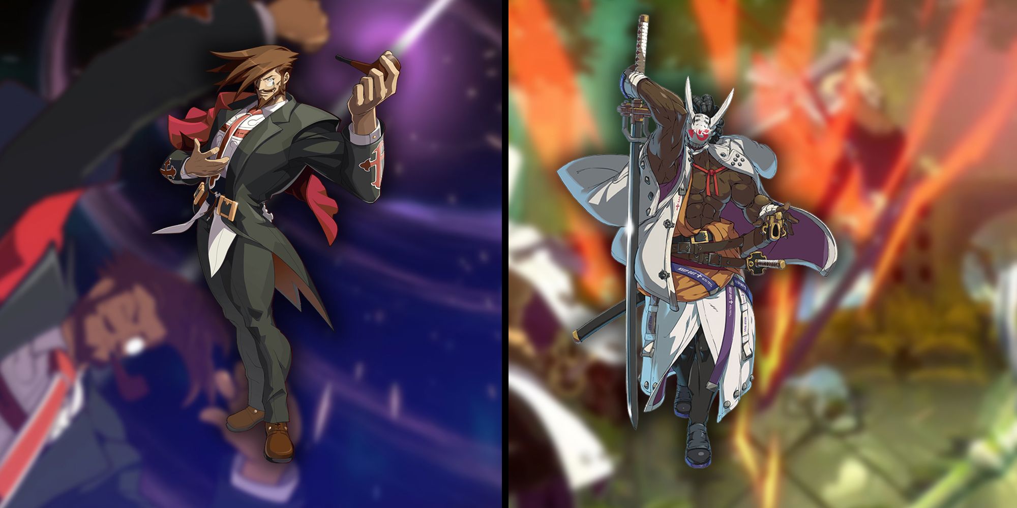 Guilty Gear - PNGs Of Slayer And Nagoriyuki Side By Side