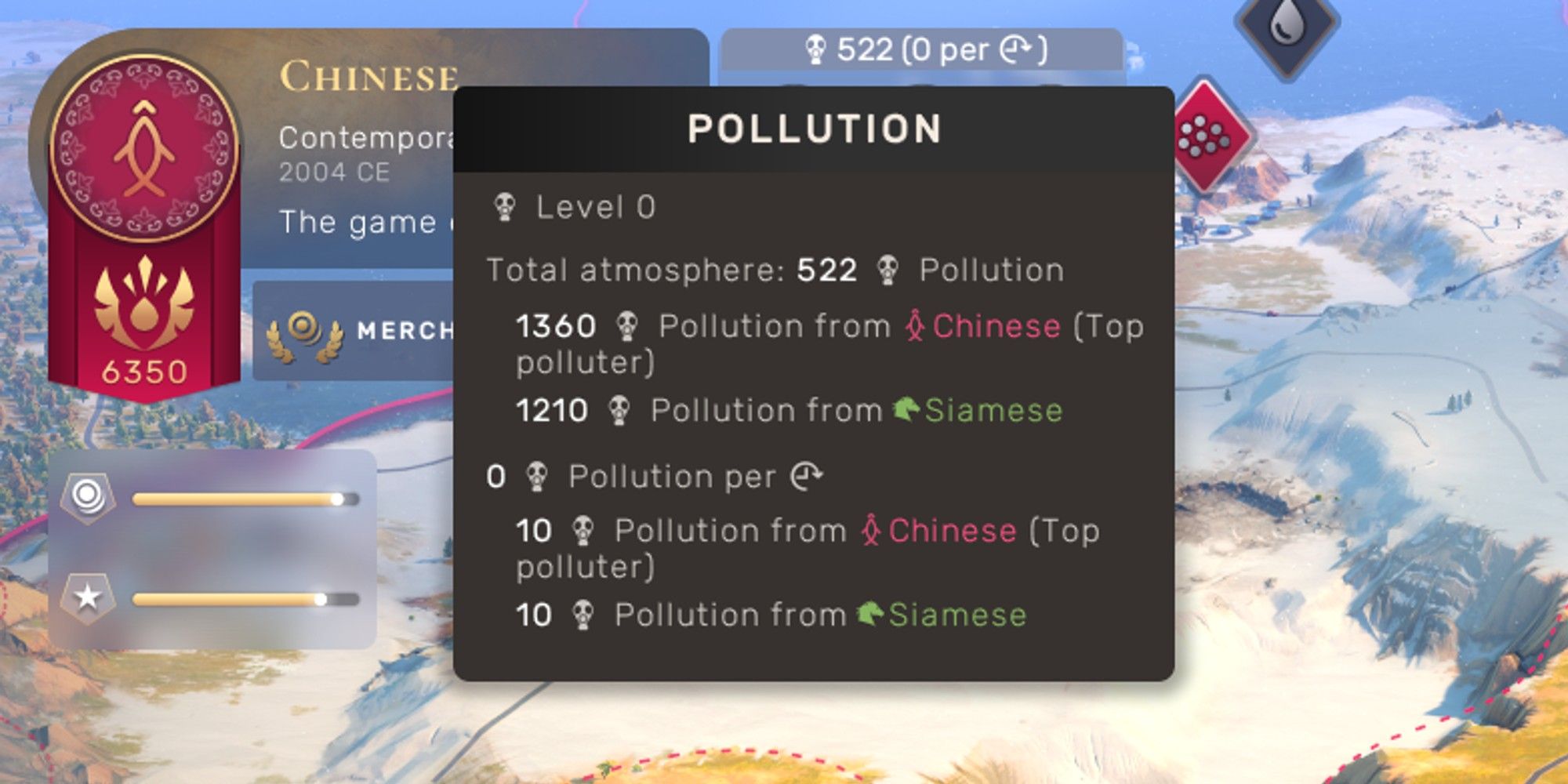 pollution panel highlighted