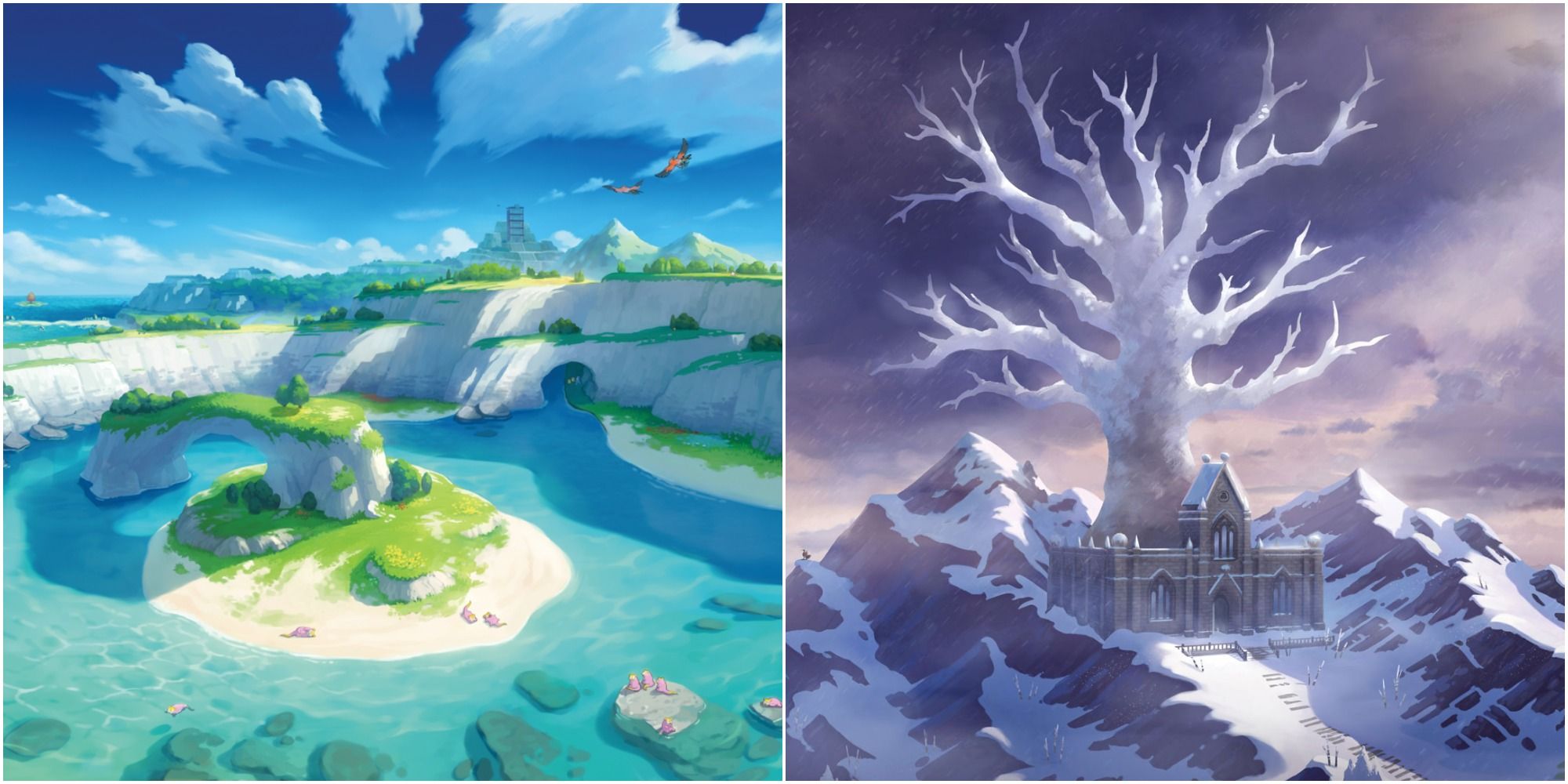 Isle of Armor and Crown Tundra promotional DLC Art Pokemon Sword & Shield