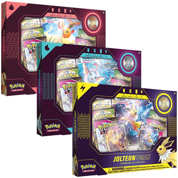 Jolteon, Vaporeon and Flareon VMAX Premium Collections