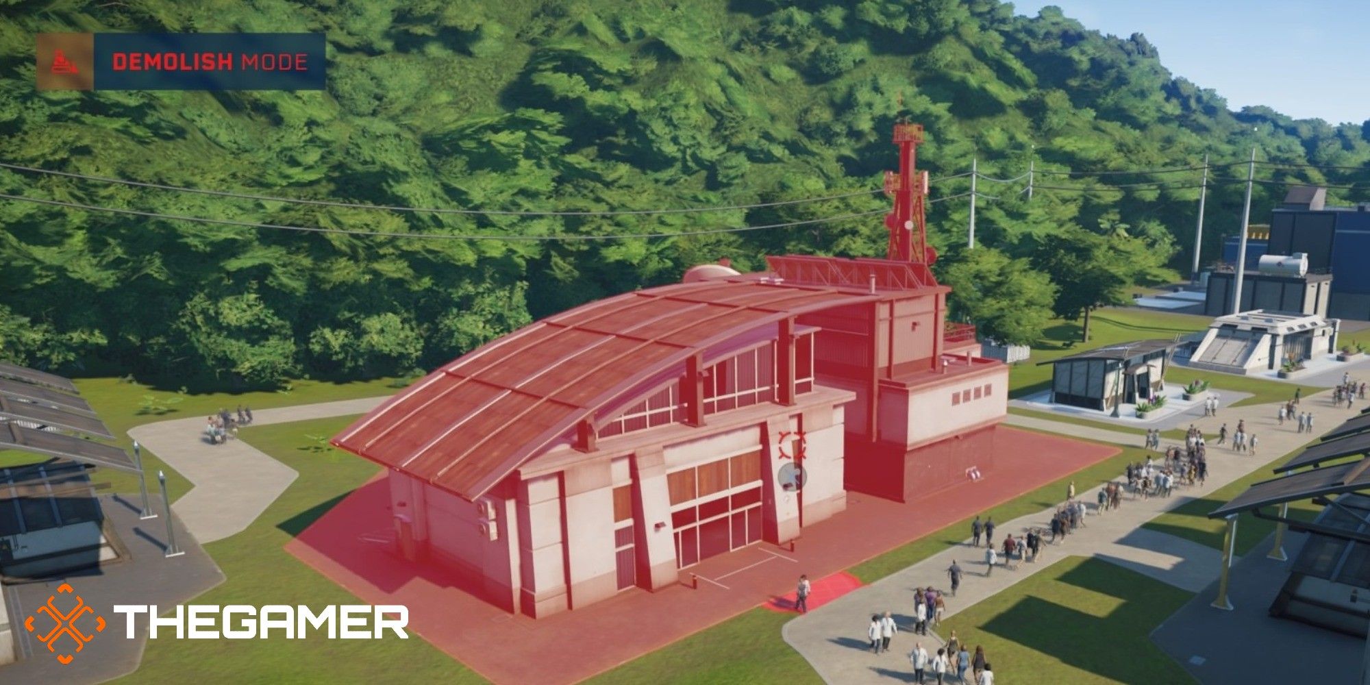 Jurassic World Evolution Demolition Mode Building Highlighted