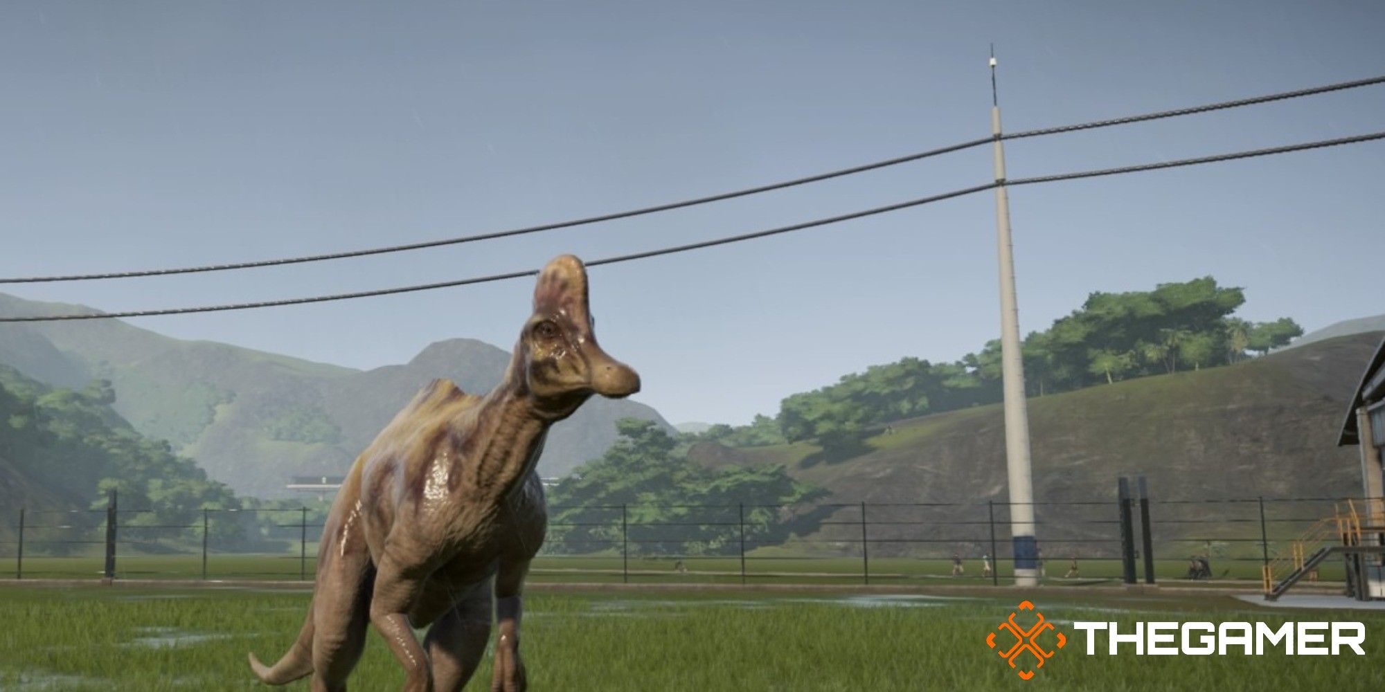 Jurassic World Evolution Dinosaur Pylon In Background