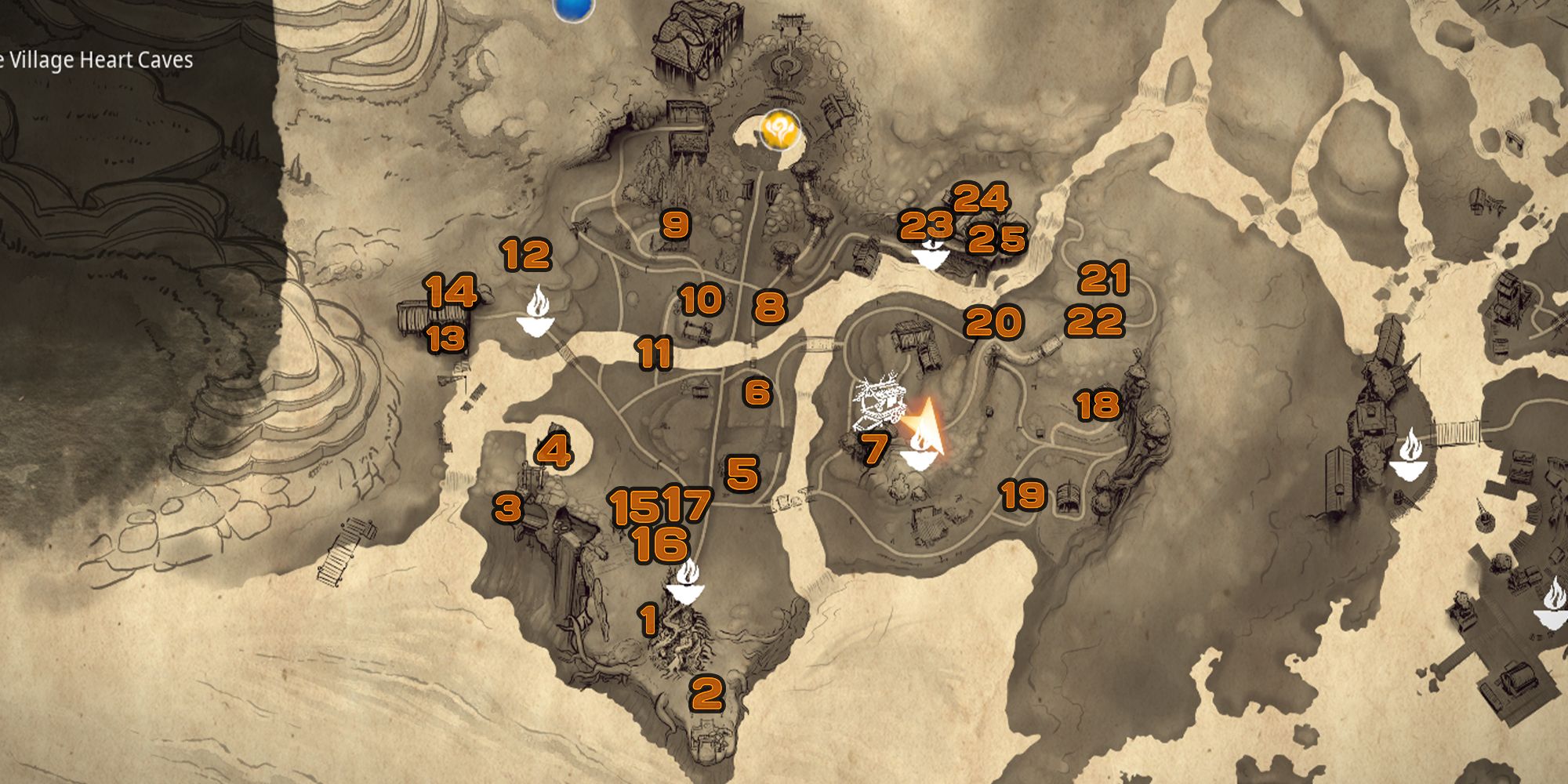 Kena Fields every Rot marked on the map