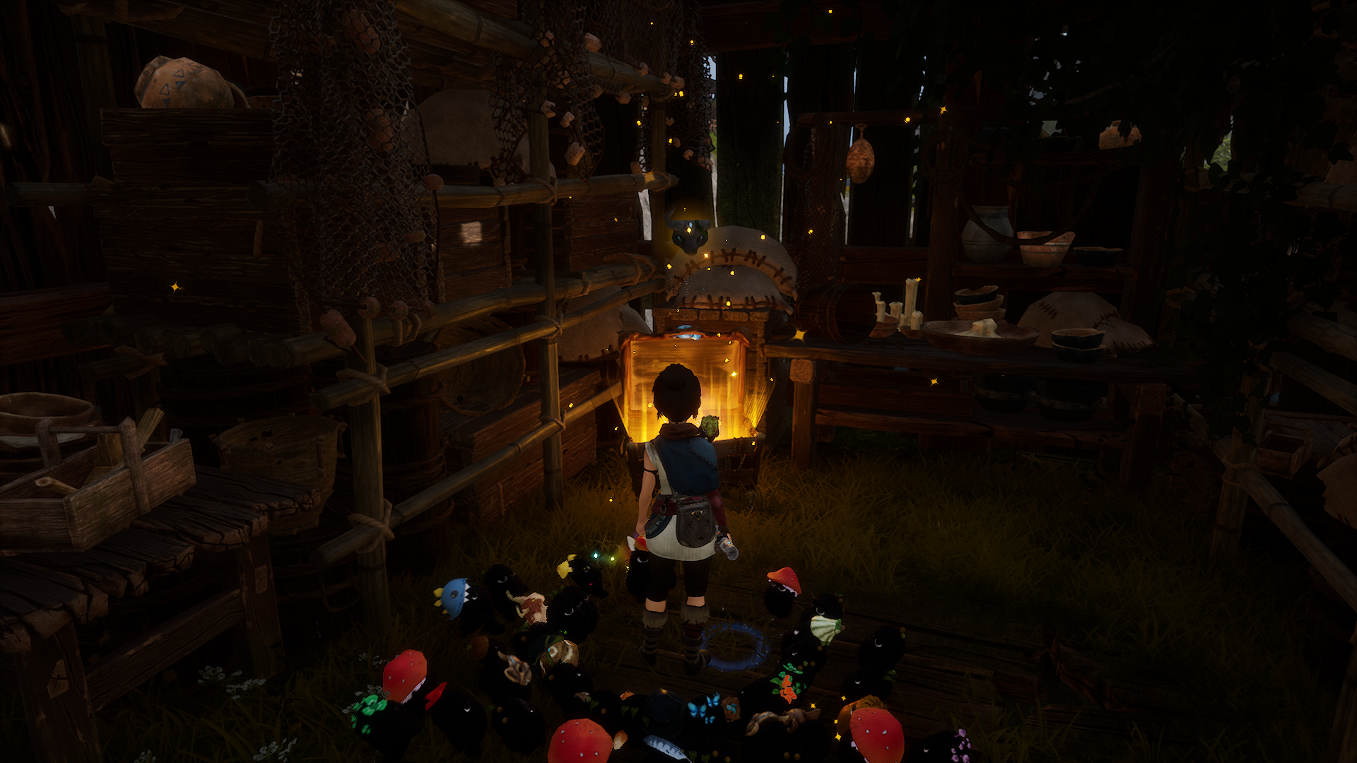 Kena finding Ox hat in a chest
