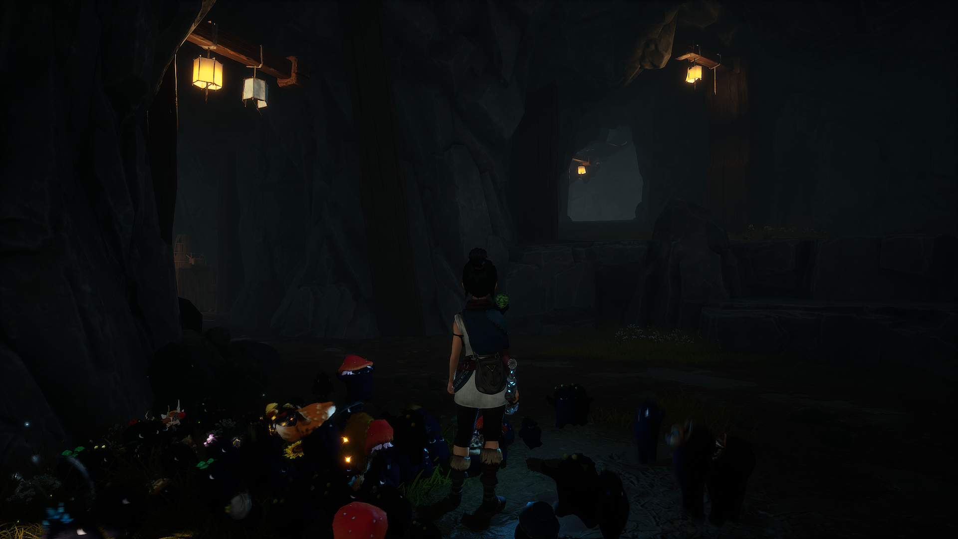 Kena cave with two paths